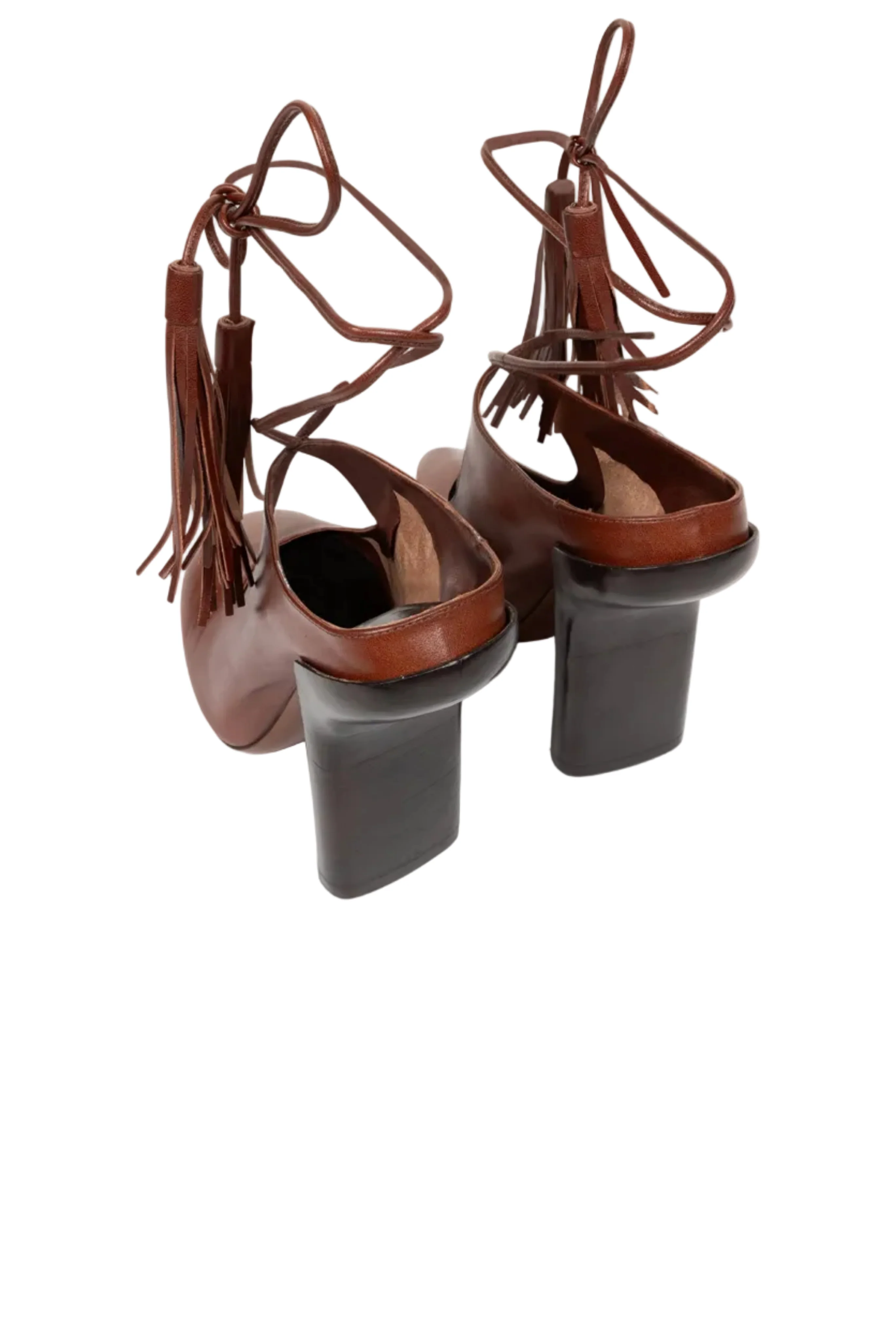 Stiletto Open Back Pump in Burgundy - Image 3