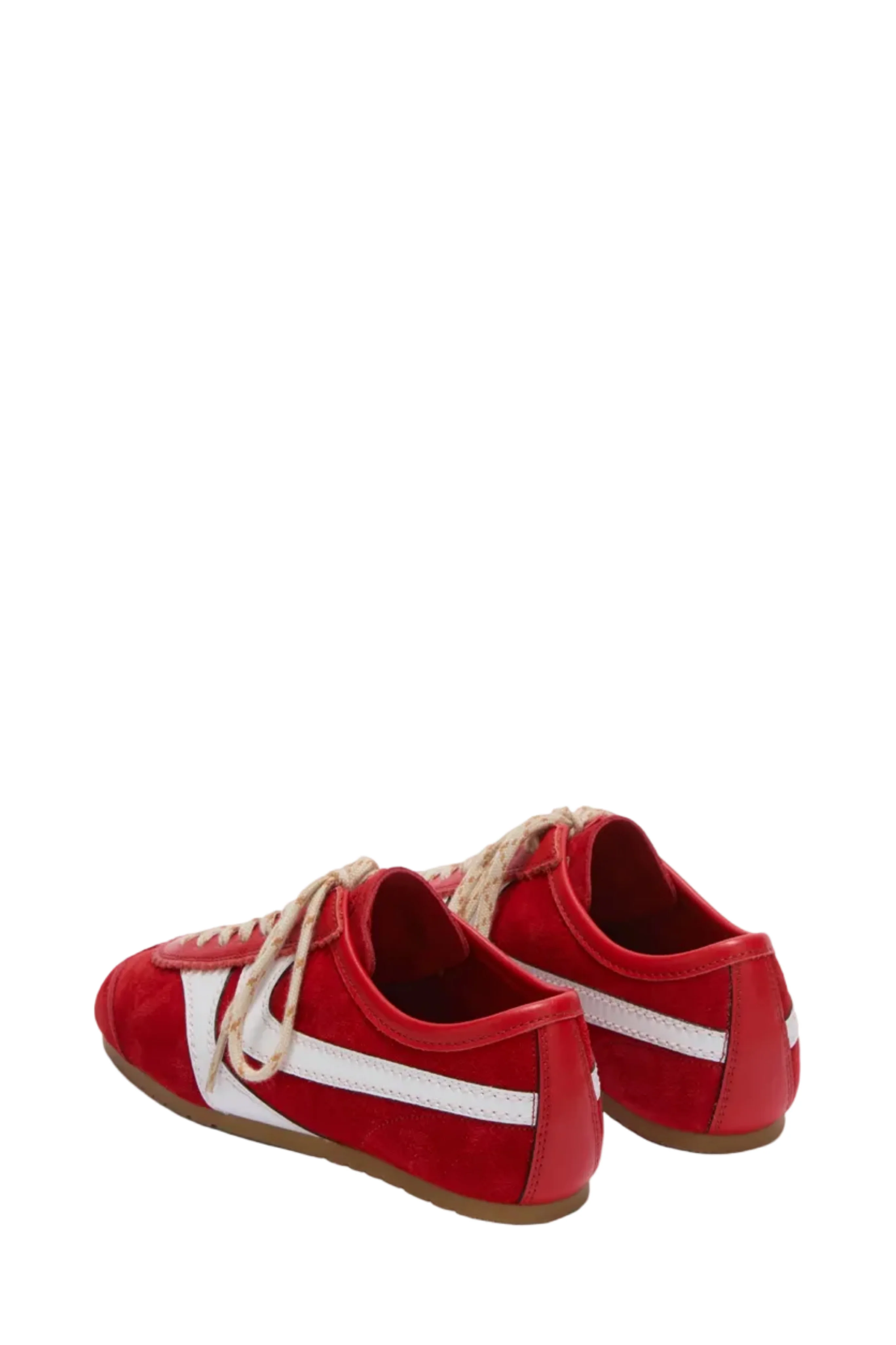 Suede Sneakers in Red - Image 3
