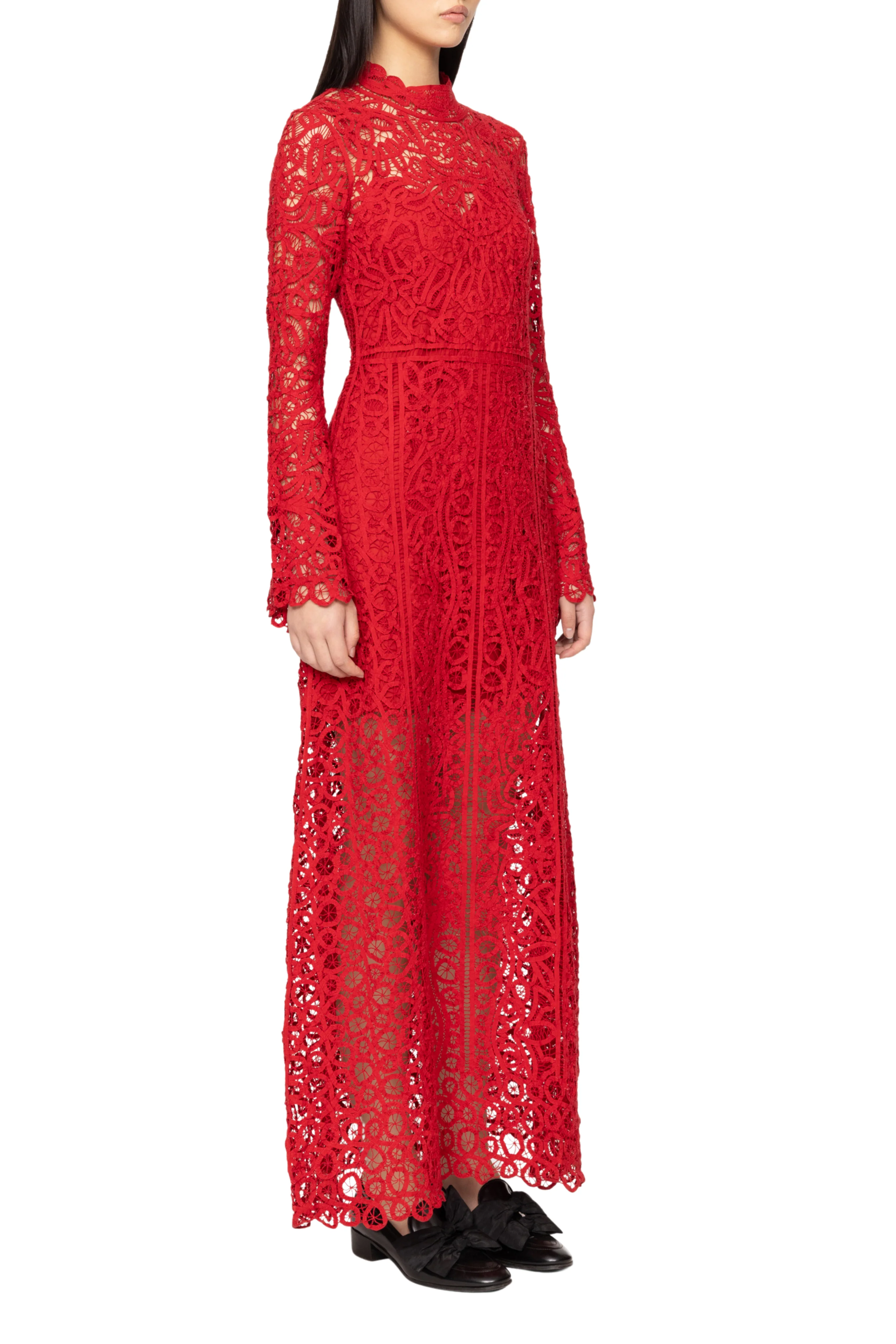Adelina Battenberg Lace Maxi Dress - Image 3