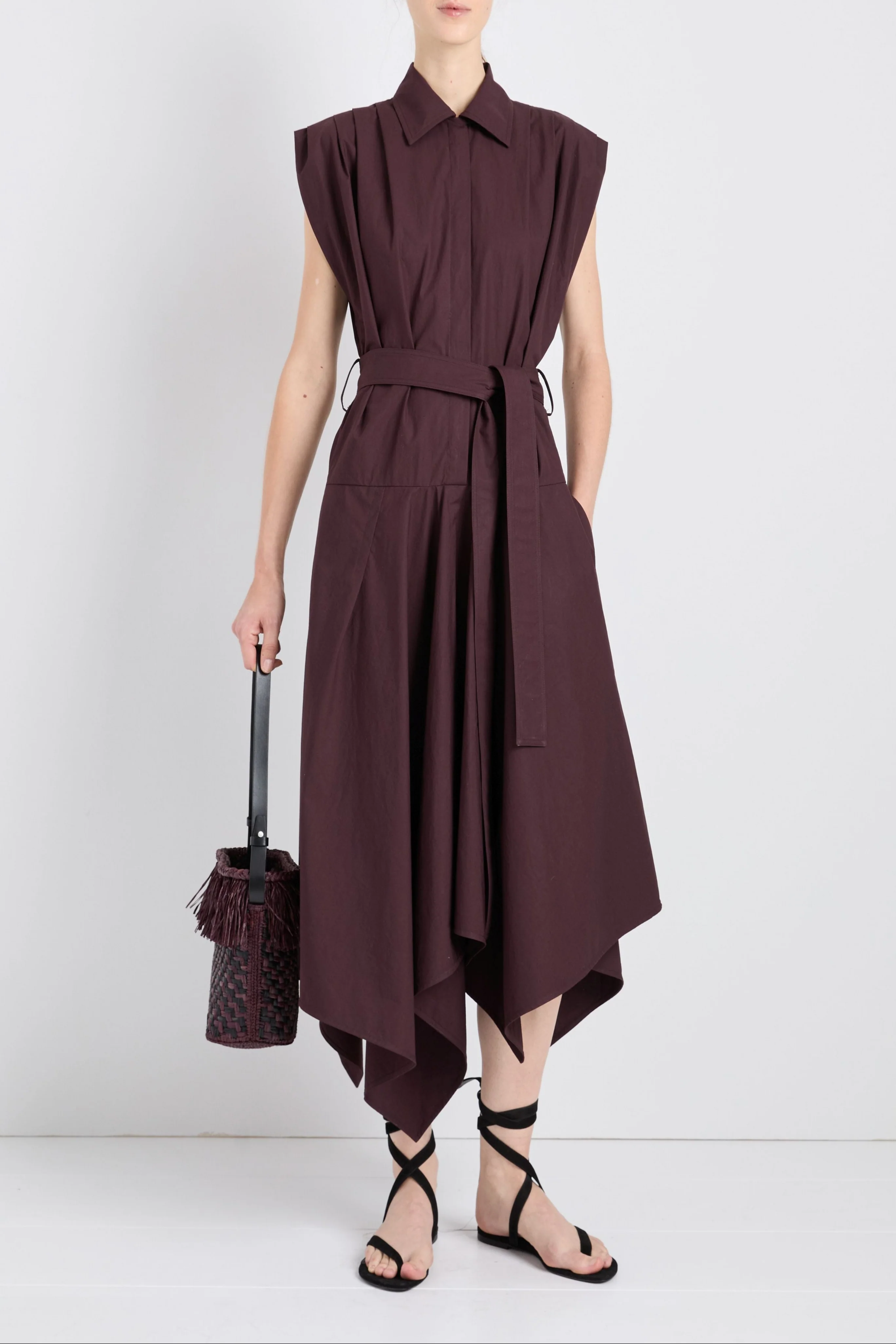 Adinna Dress in Classic Cotton Shirting - Image 2