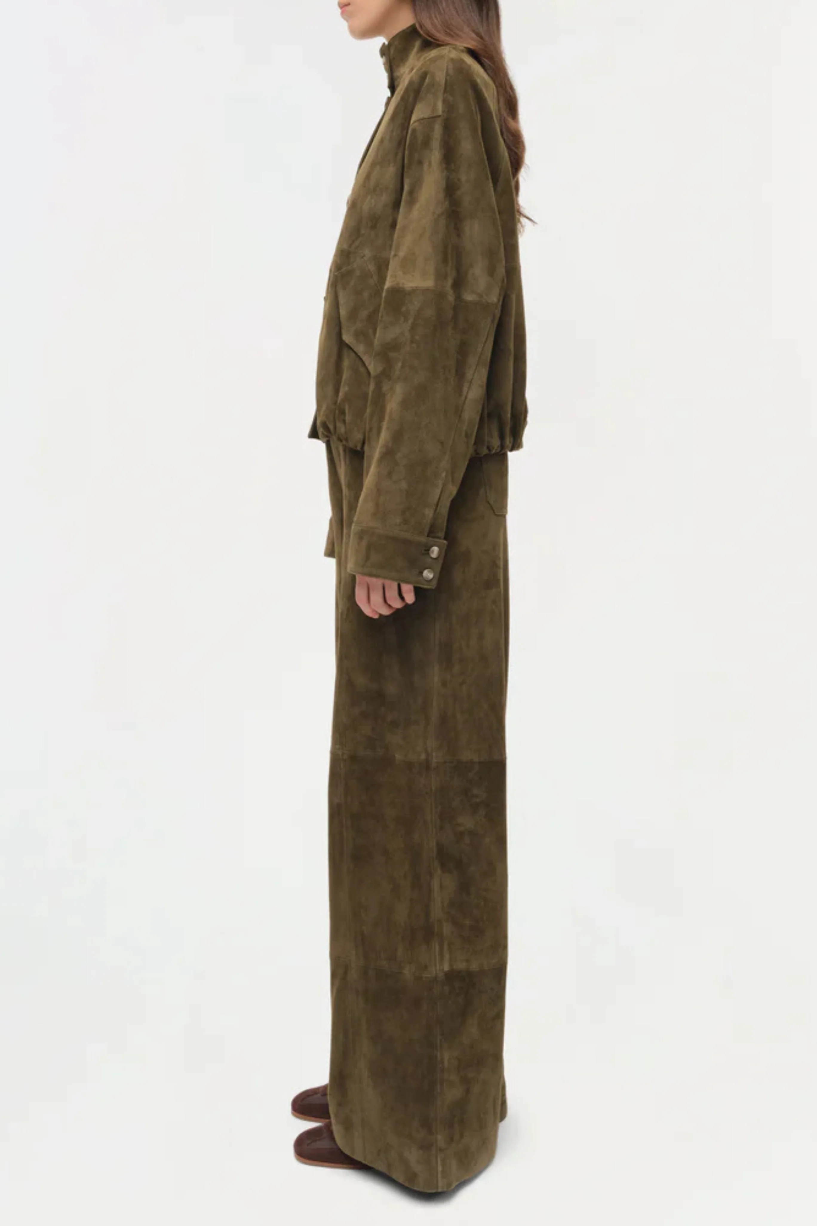 Albie Suede Pant in Ivy - Image 3