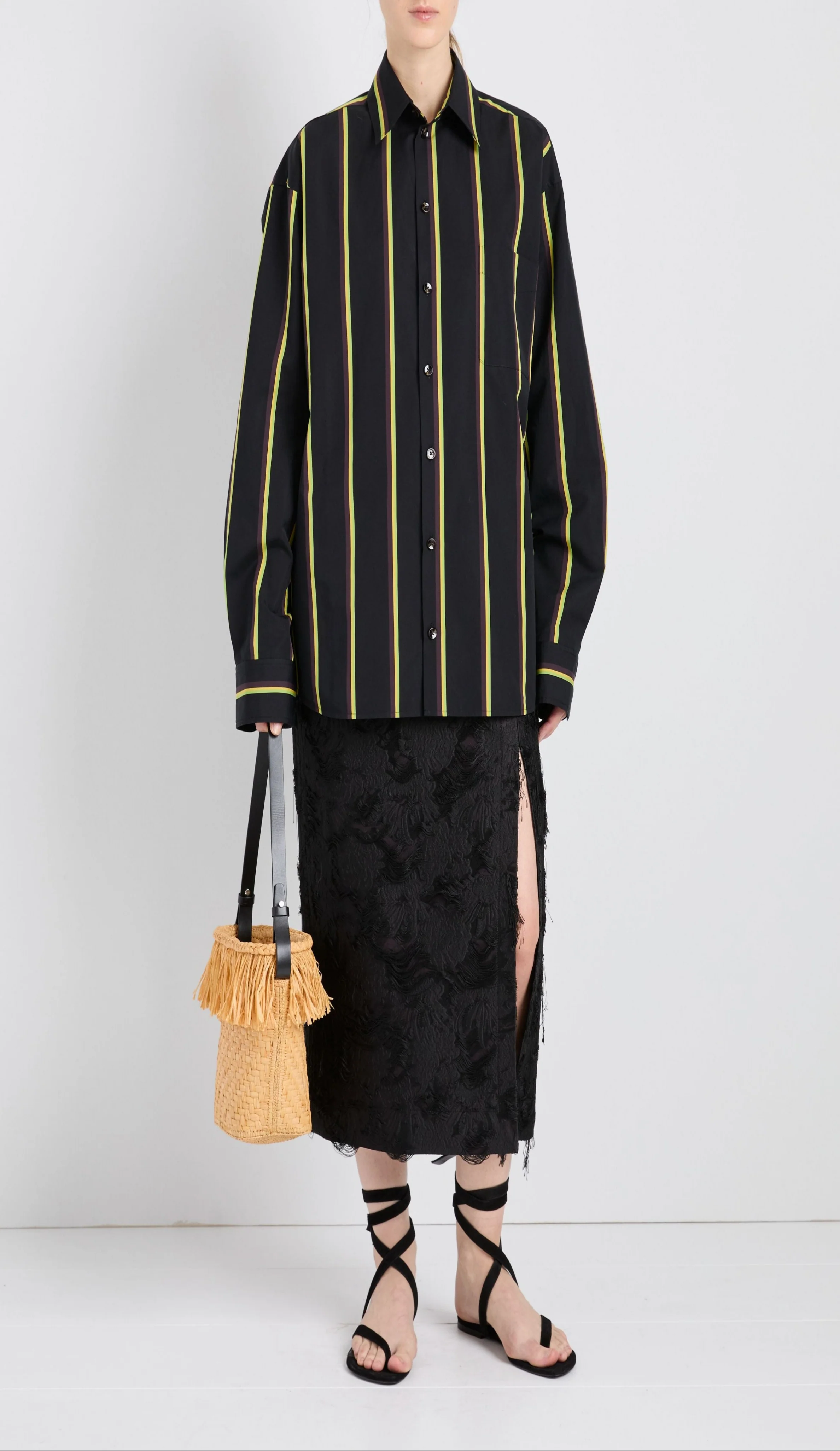 Alia Top in Cotton Silk Shirting - Image 2