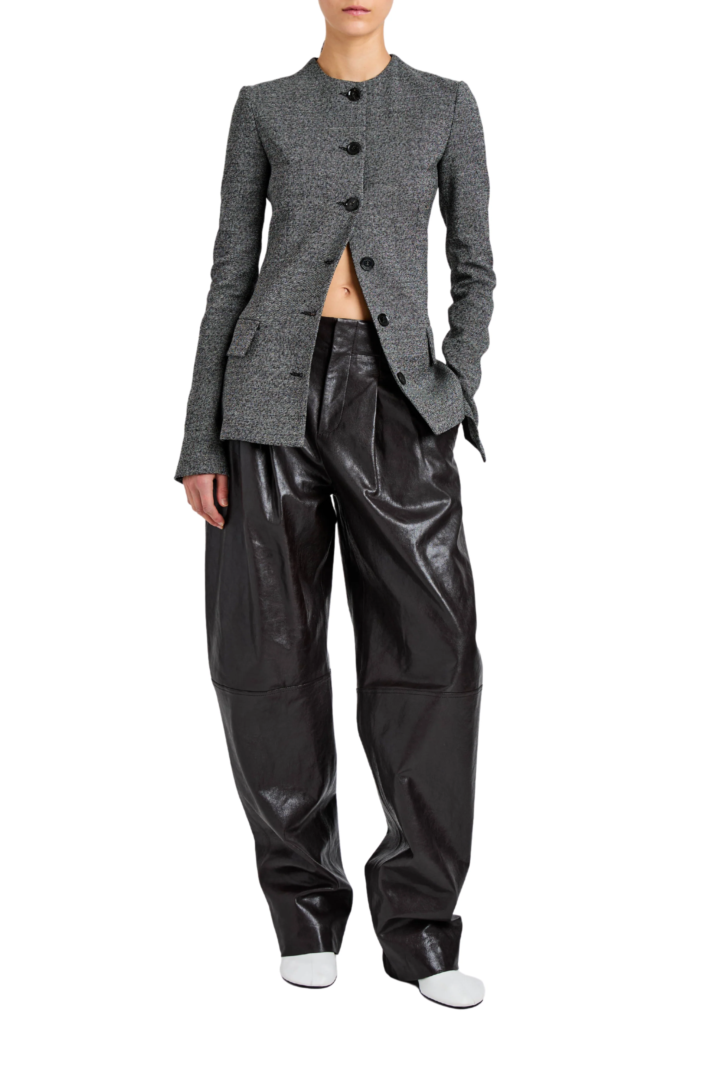 Annemarie Jacket In Melange Suiting - Image 3