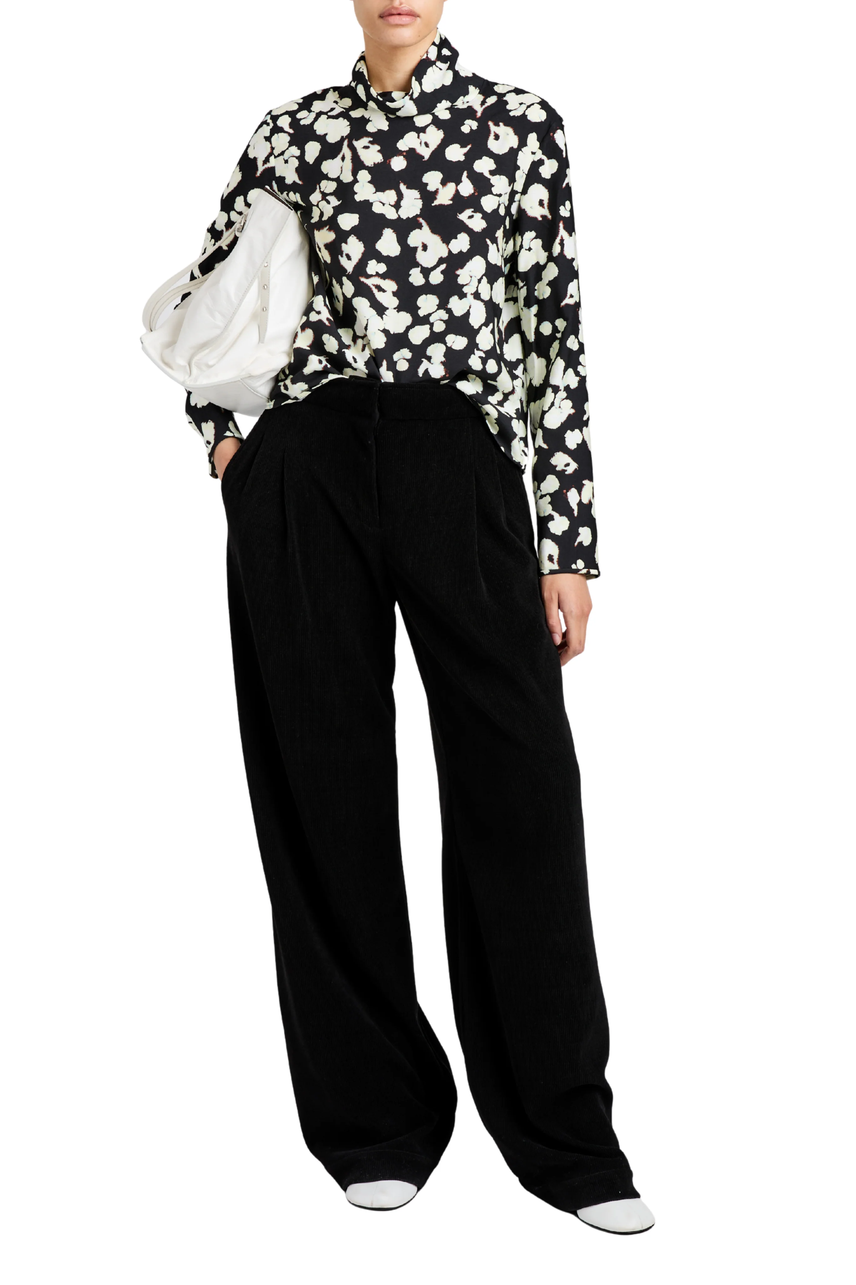 Ansel Top In Printed Soft Twill - Image 3