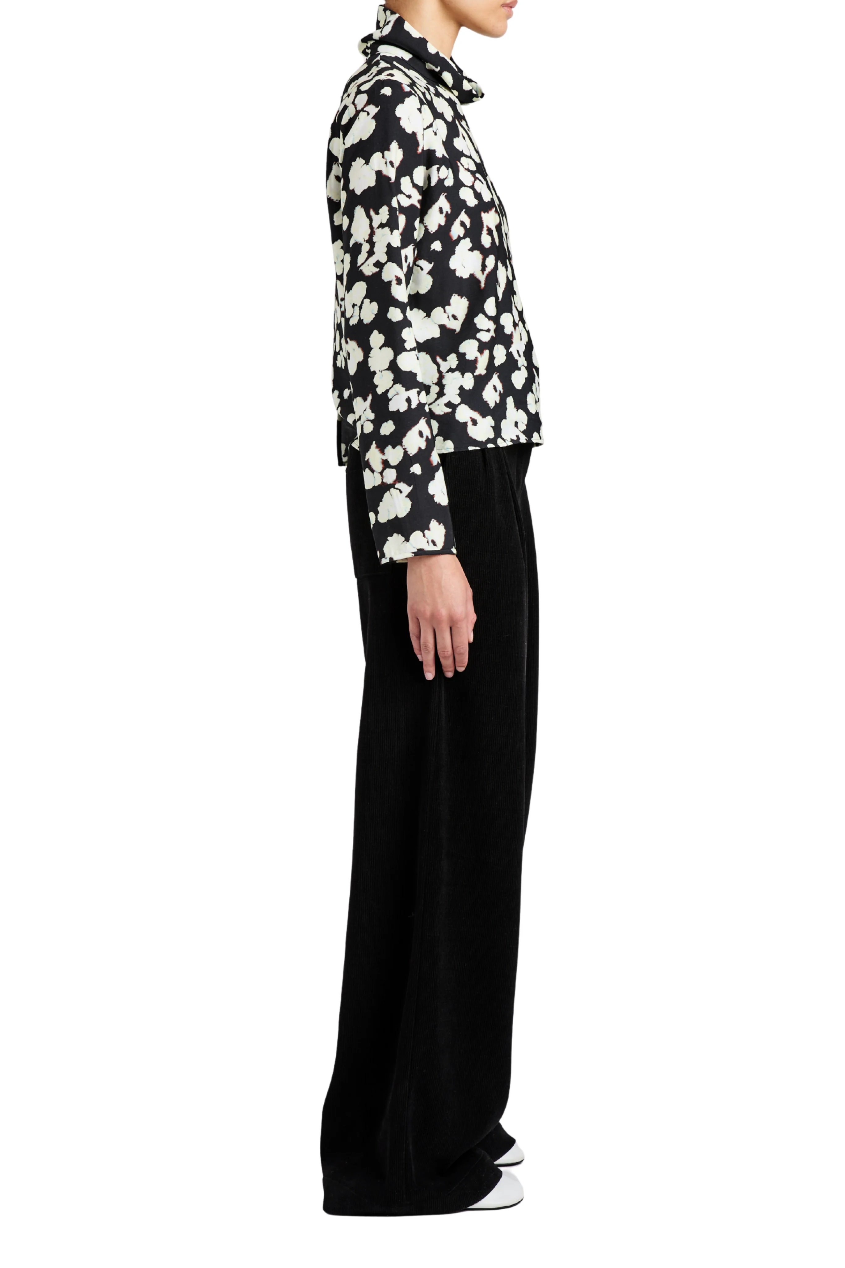 Ansel Top In Printed Soft Twill - Image 4