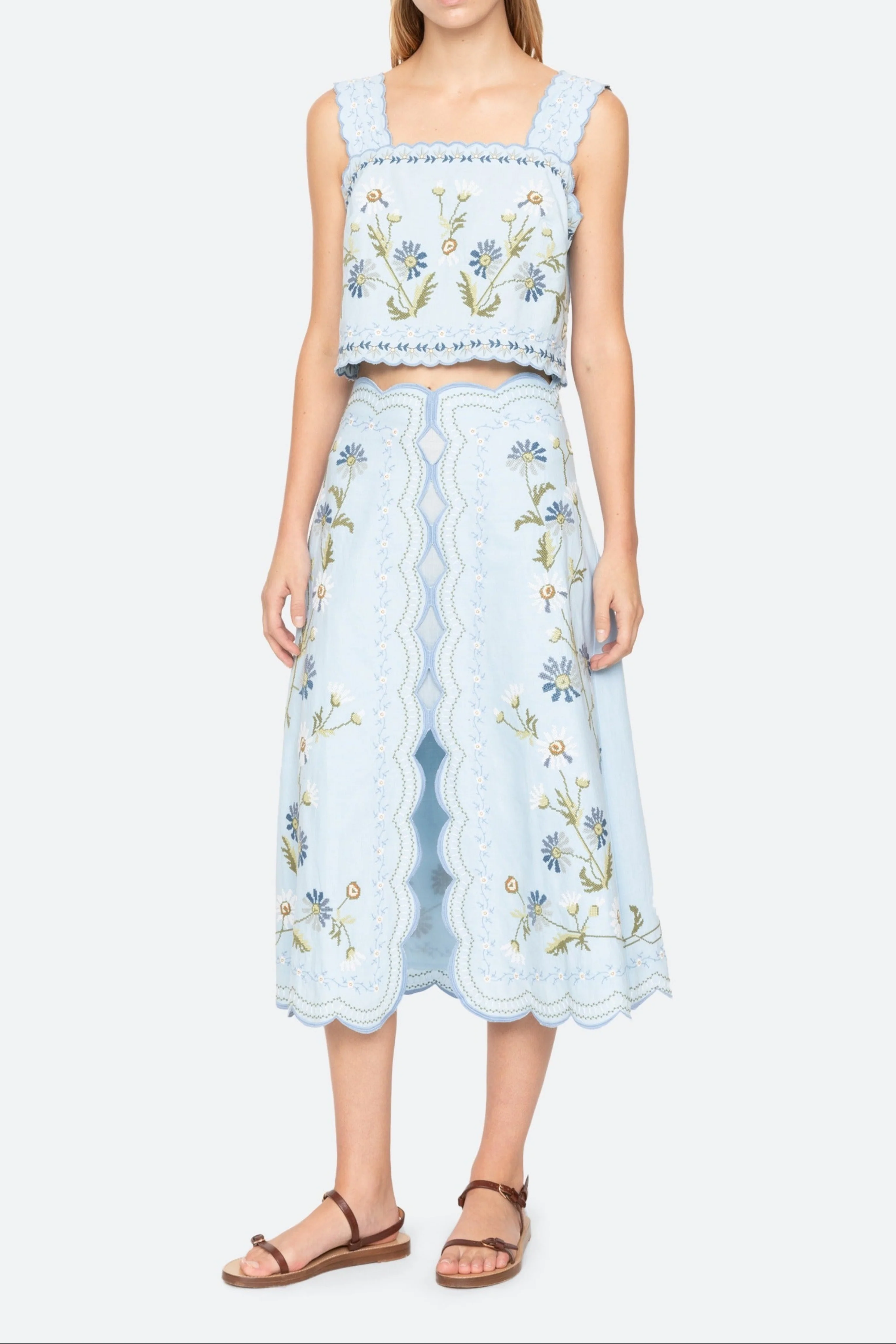 Audra Embroidery Tank Top - Image 2