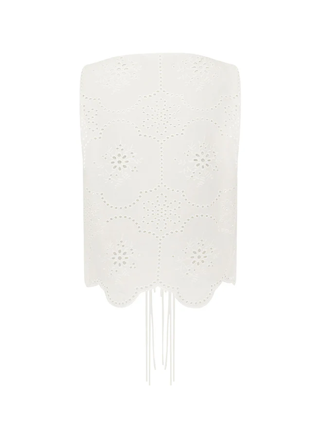 Broderie Tie Blouse - Image 2