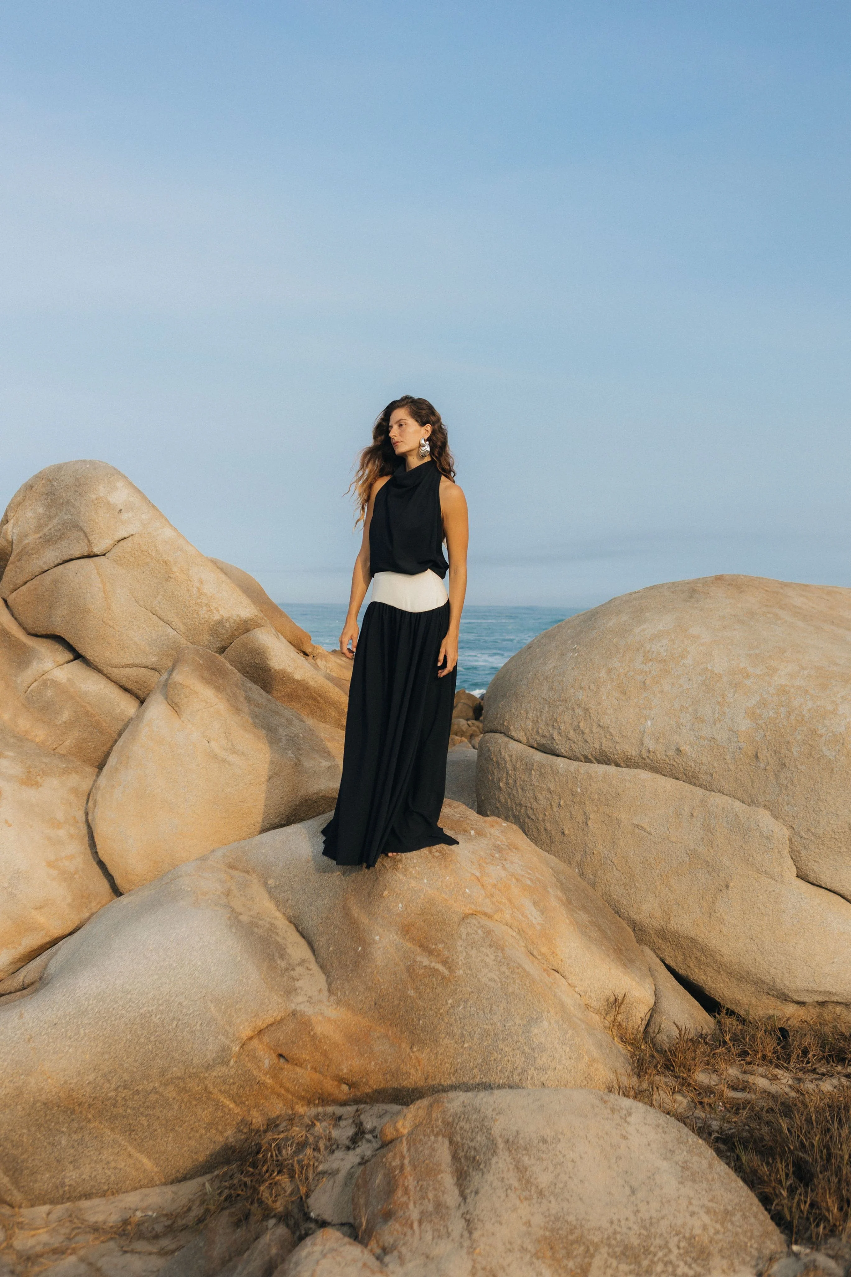 Crepe Scarf Top in Black - Image 5