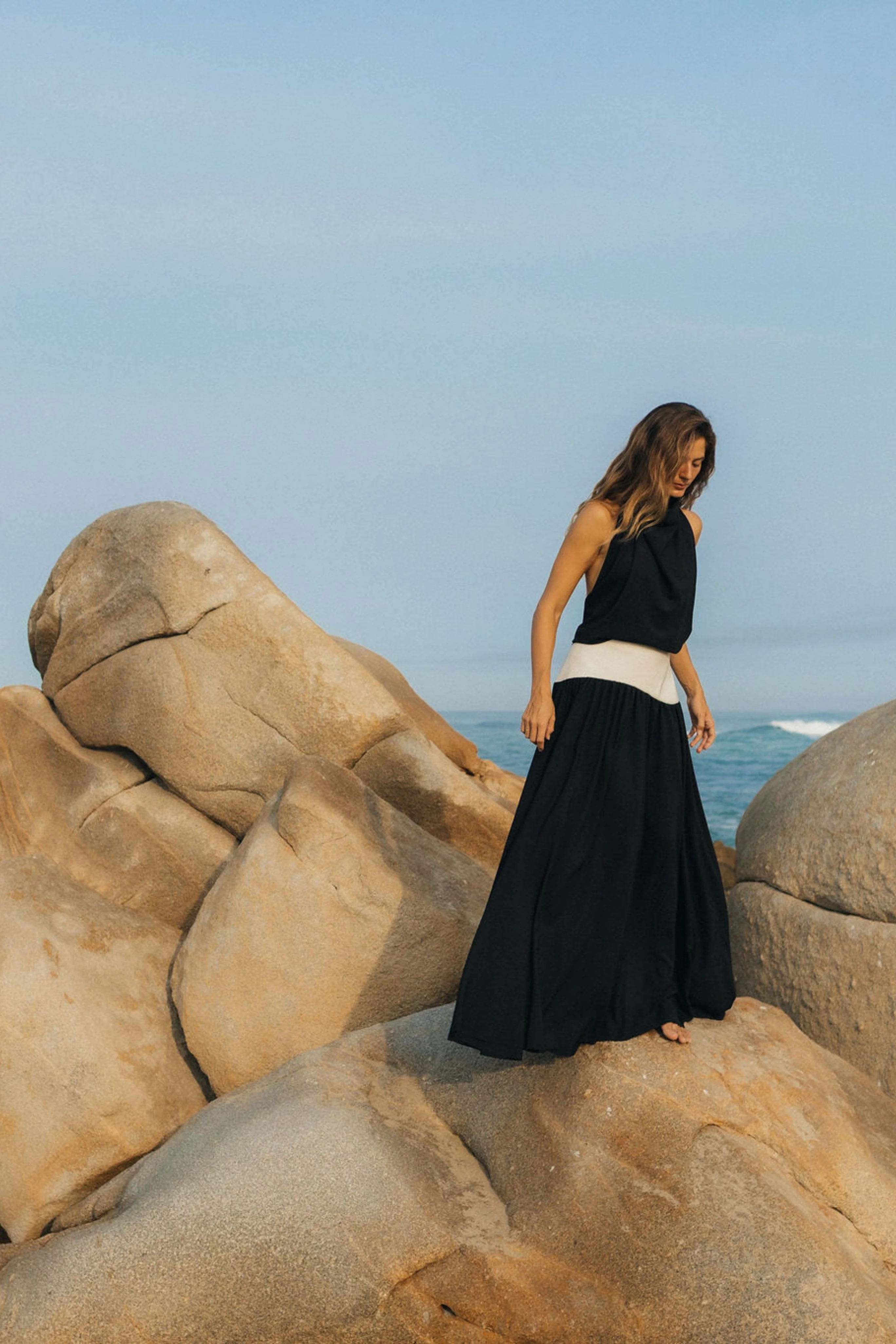 Crepe Scarf Top in Black - Image 4