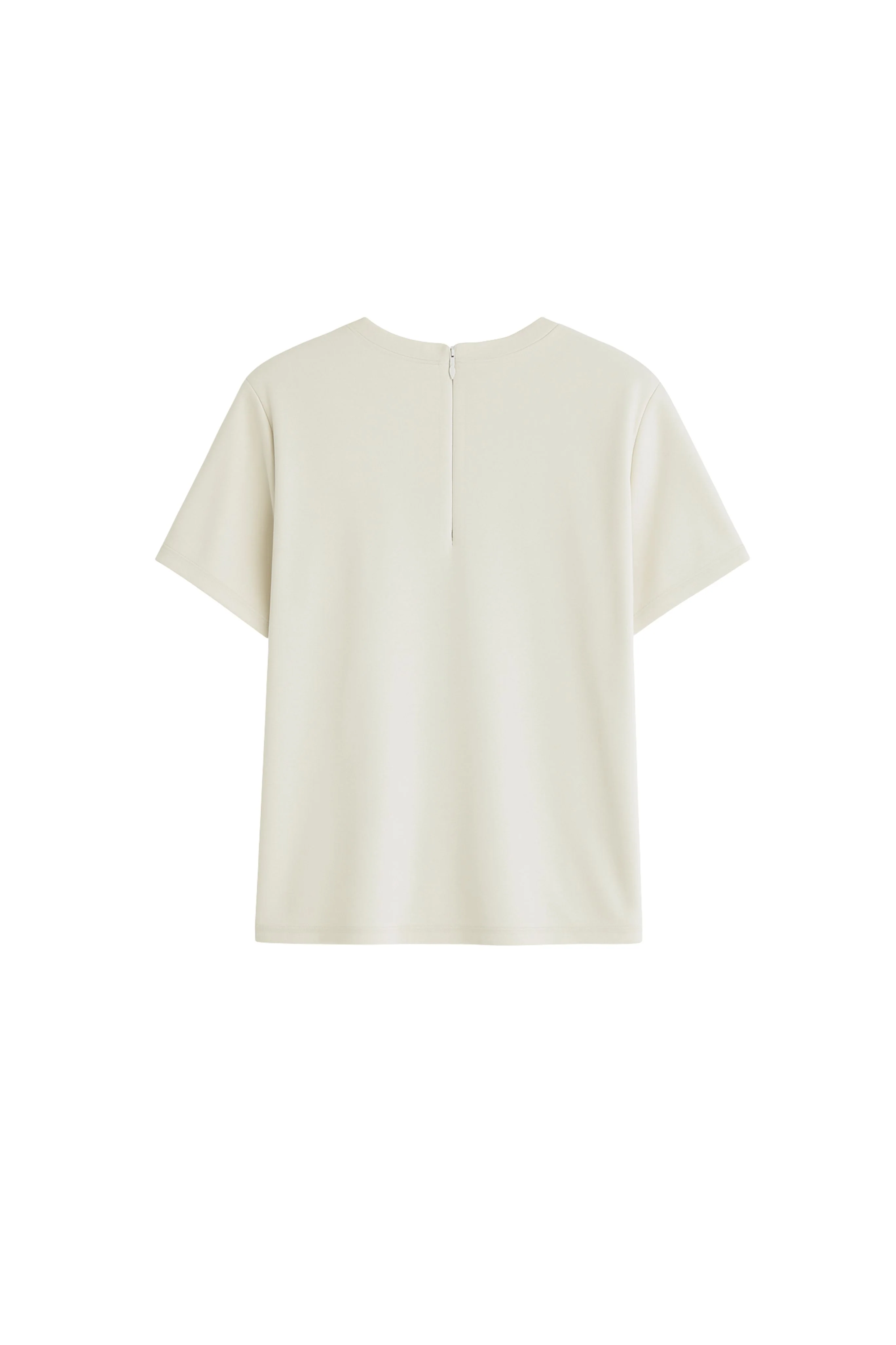 Crepe T-Shirt in Ivory - Image 2