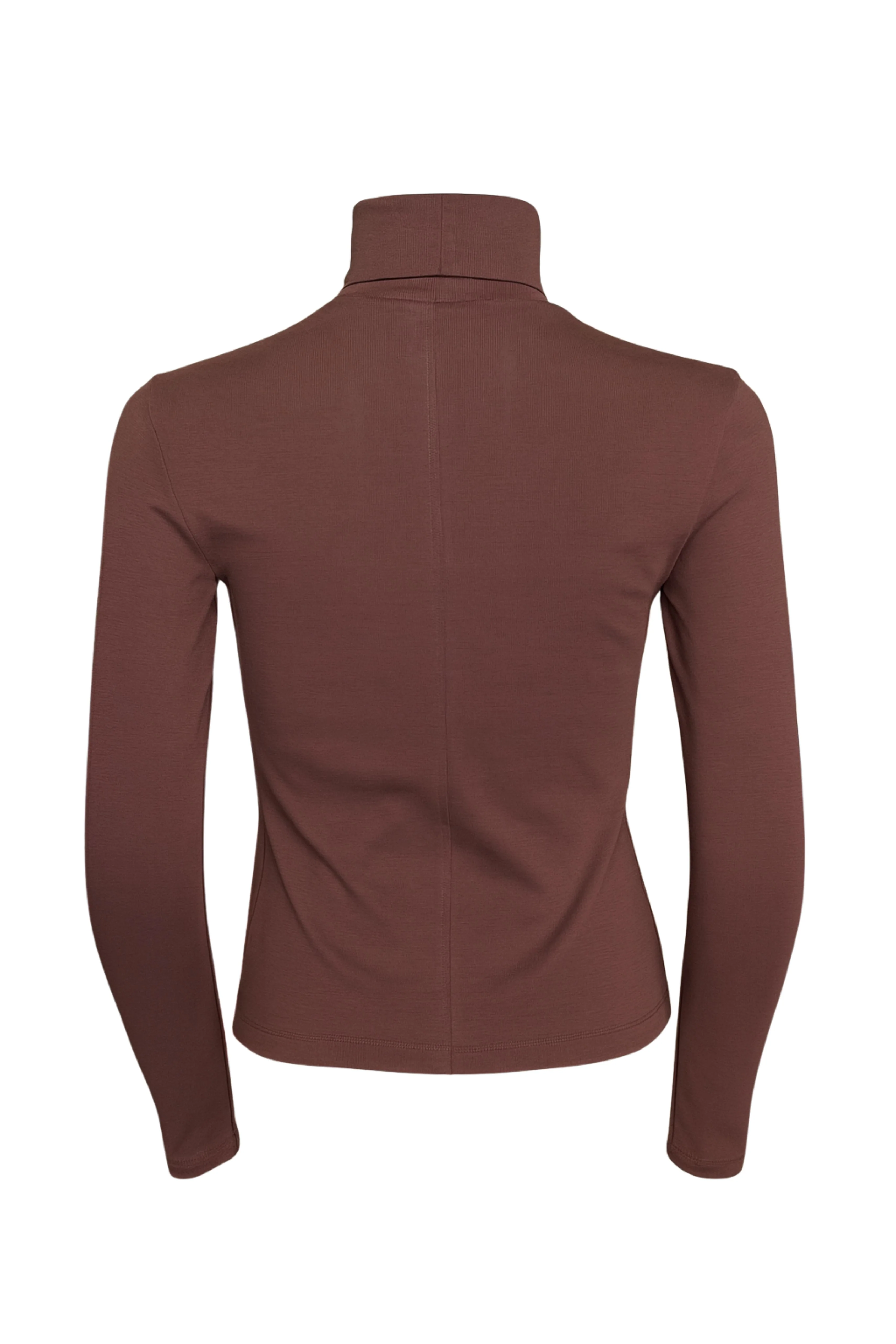 Dinah Long Sleeve Turtleneck in Choco Plum - Image 2