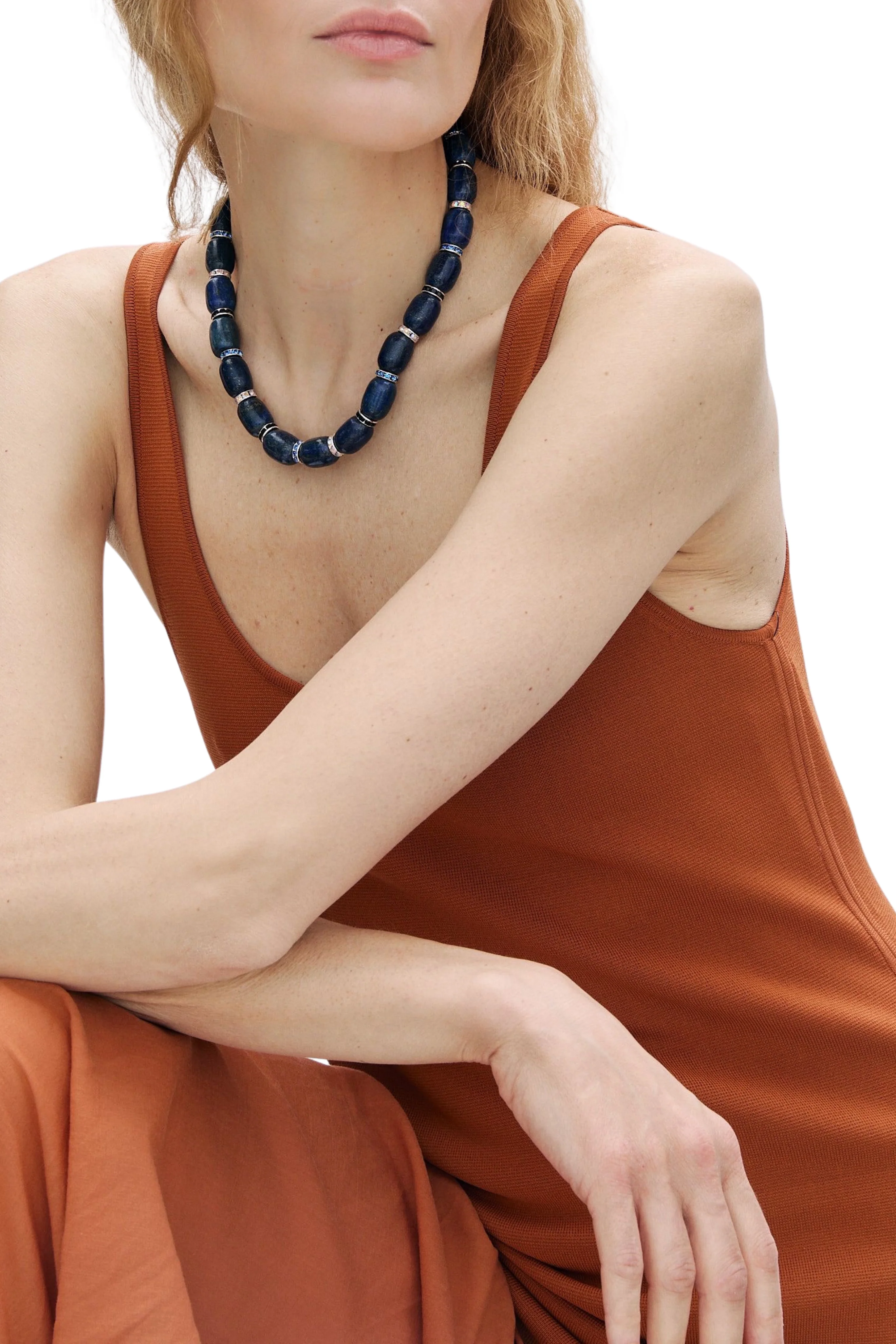 Donna Necklace in navy - Image 2