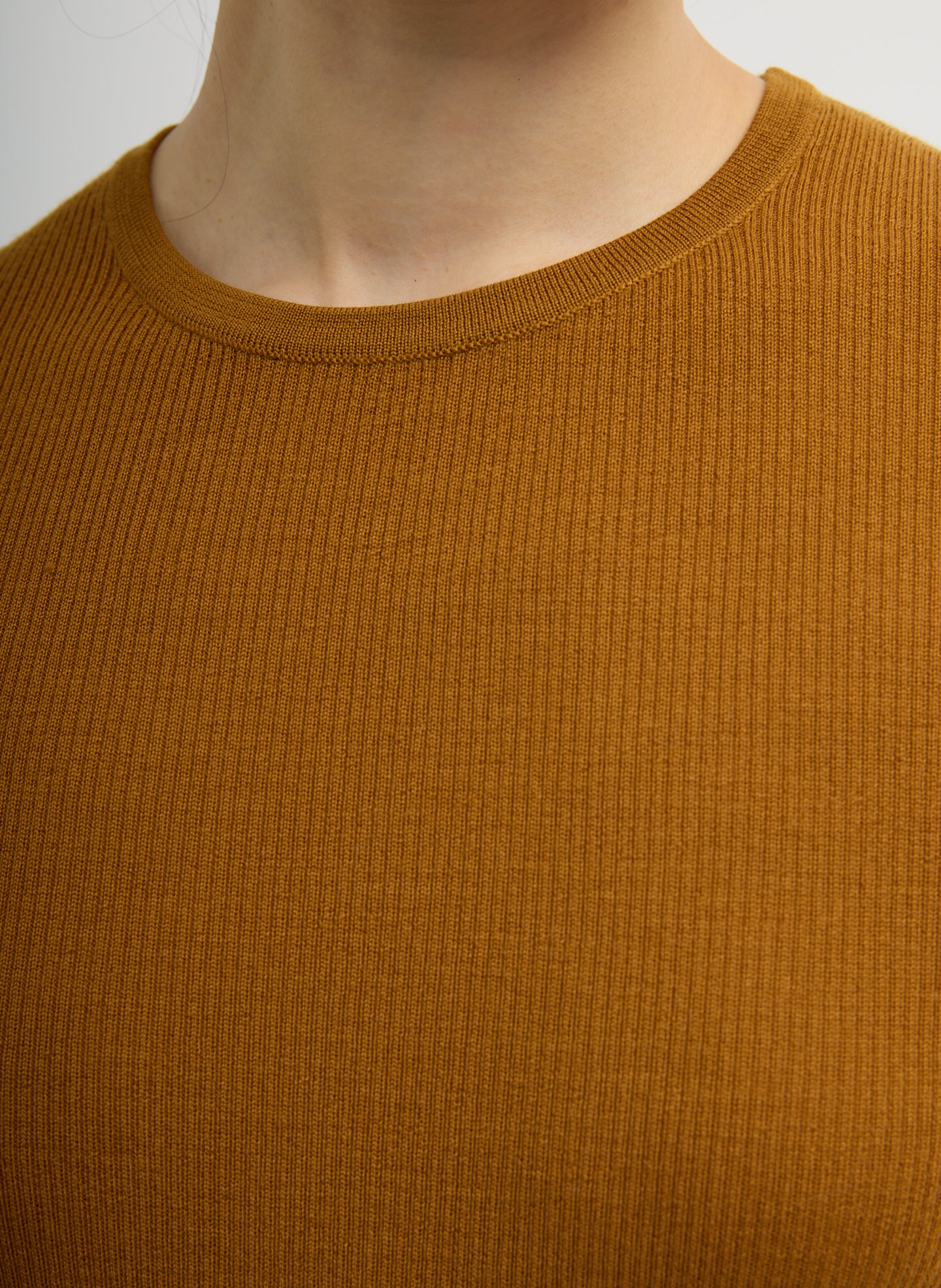 Feather Weight Ribbed Sweater Crewneck Pullover - Image 3