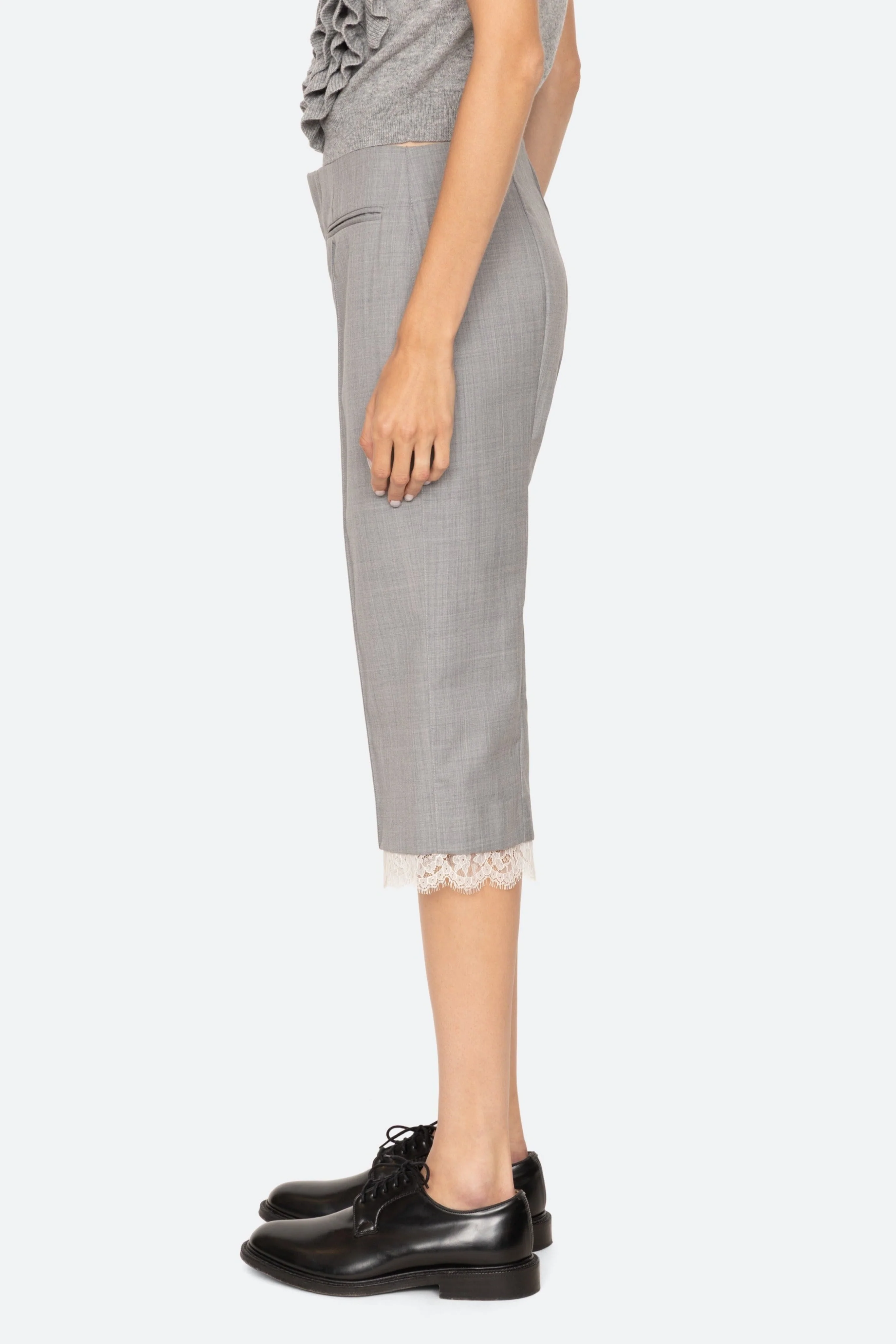 Fiora Tropical Wool Capri Pants - Image 4
