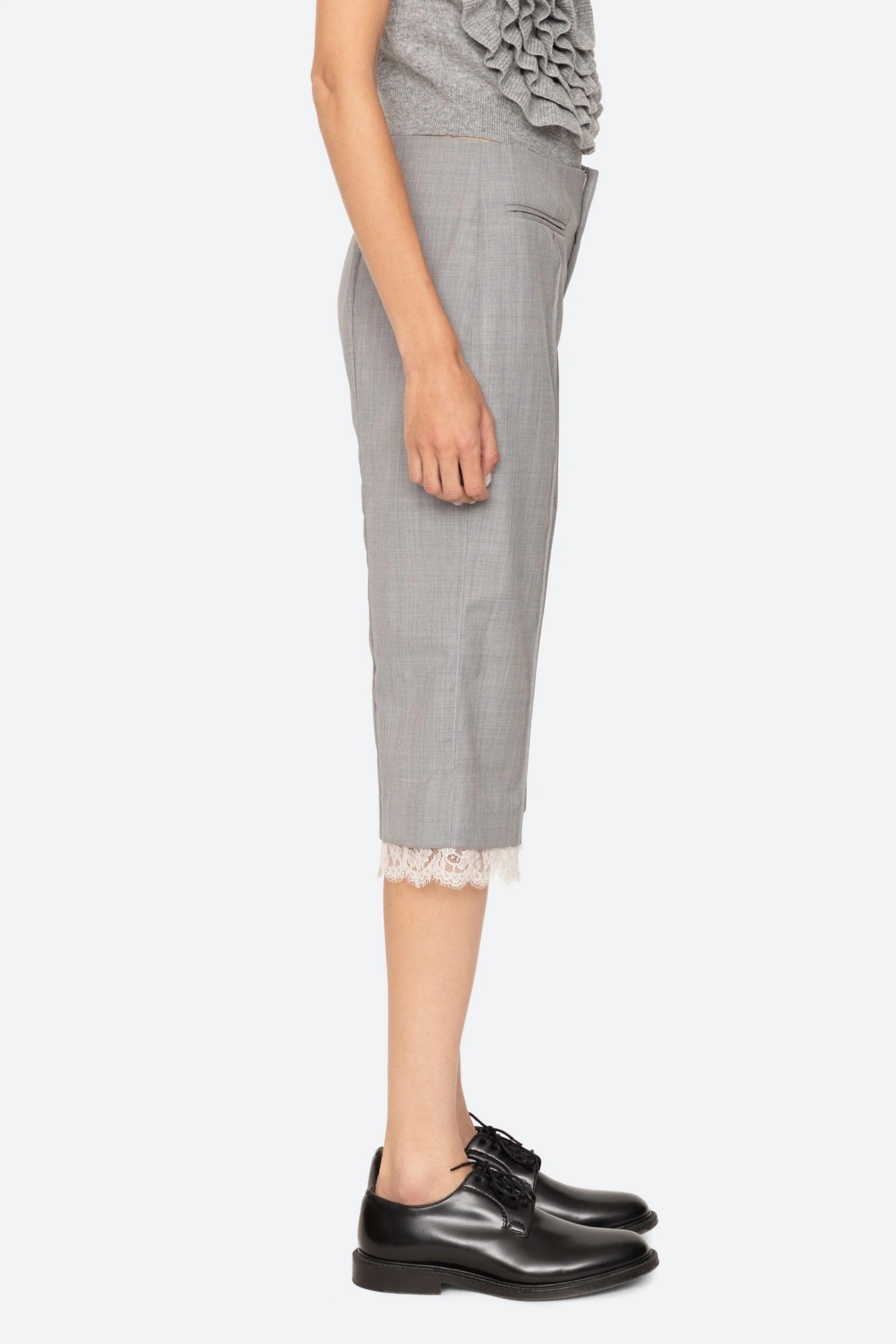 Fiora Tropical Wool Capri Pants - Image 5
