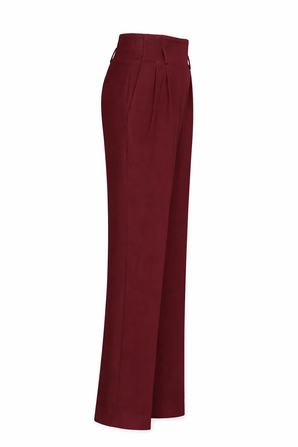 Fluid Slubbed High Waisted Pants - Image 2