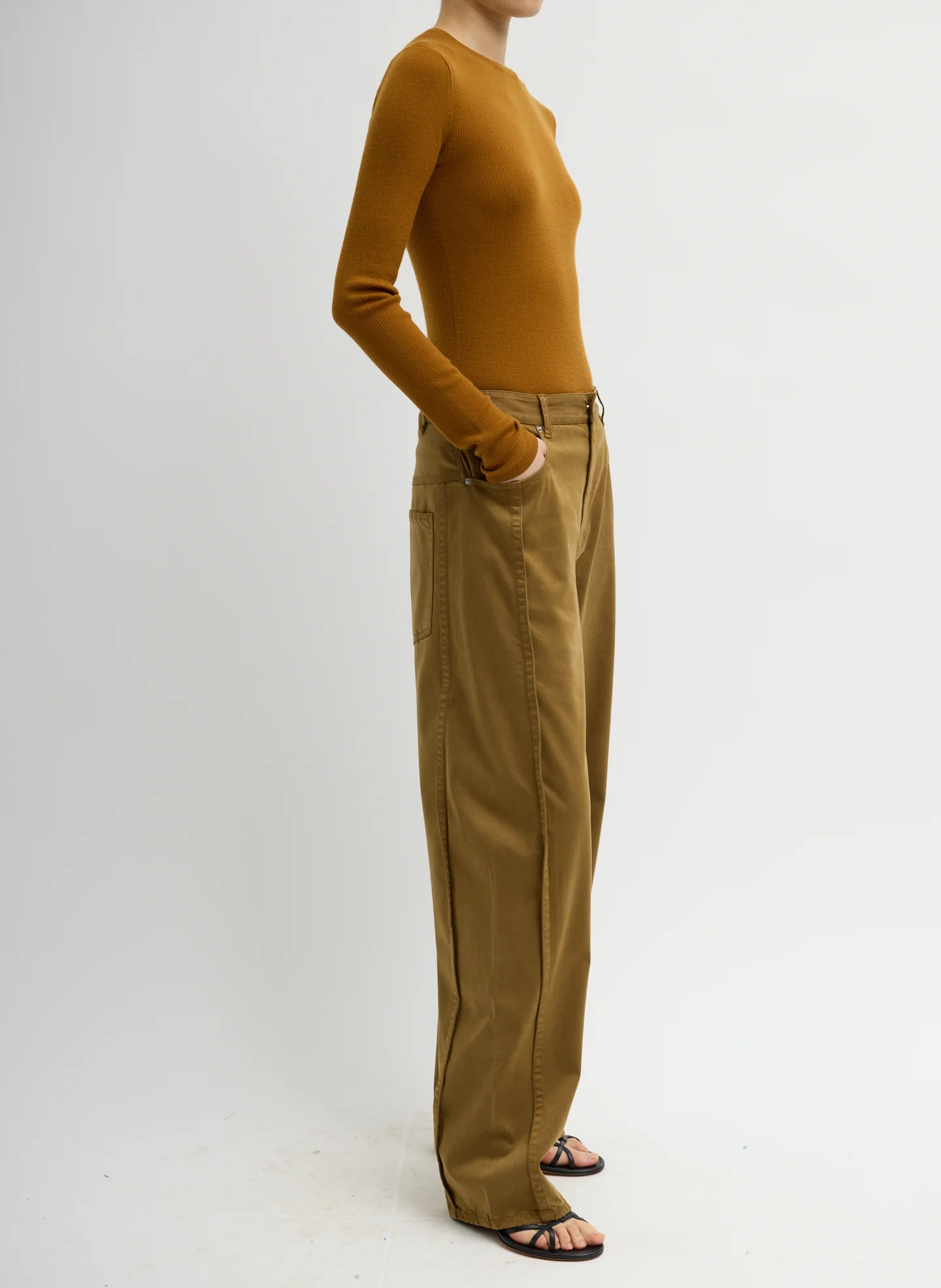 Feather Weight Ribbed Sweater Crewneck Pullover - Image 7