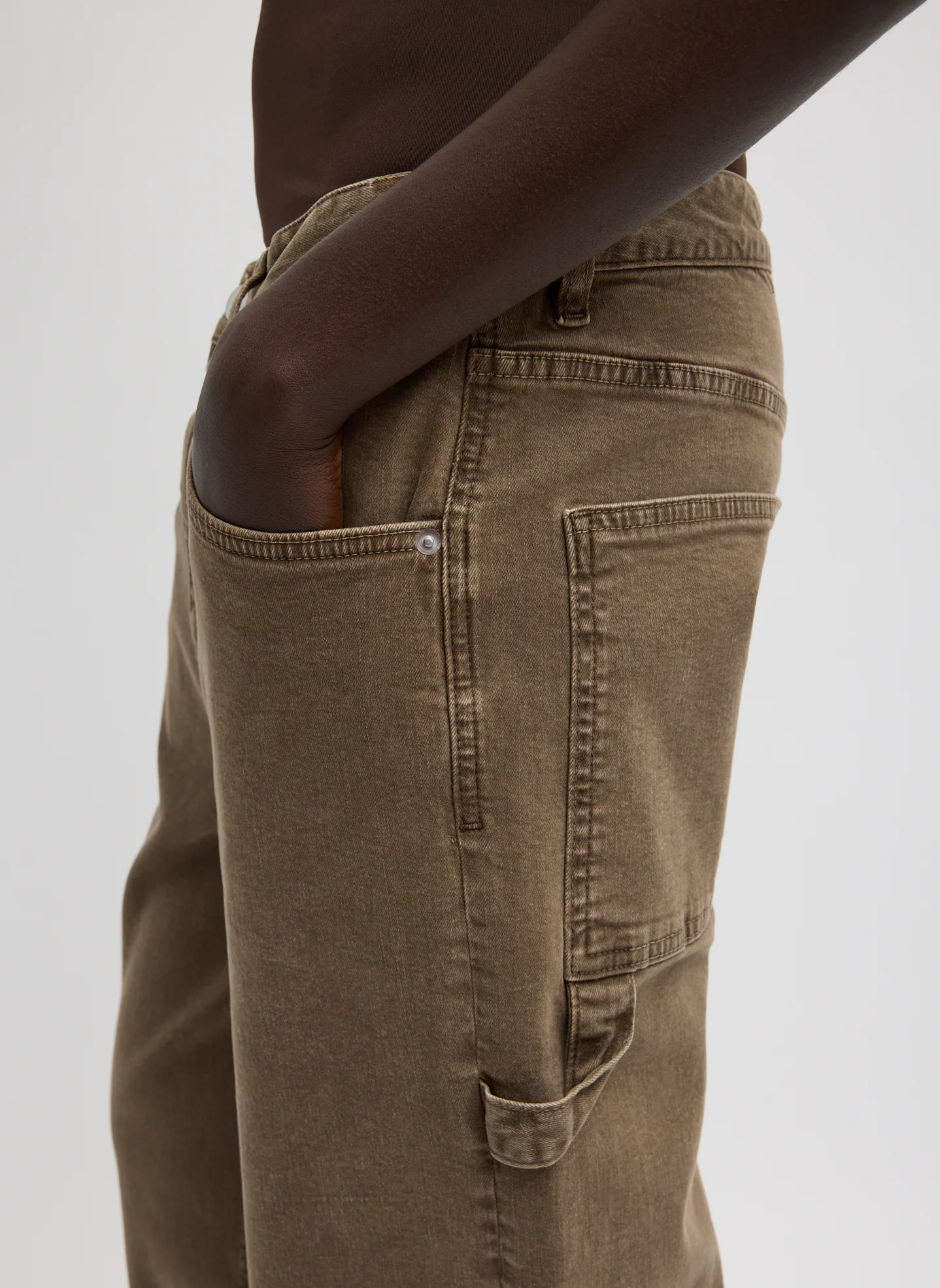 Garment Wash Stretch Twill Slouchy Carpenter Jean - Image 8