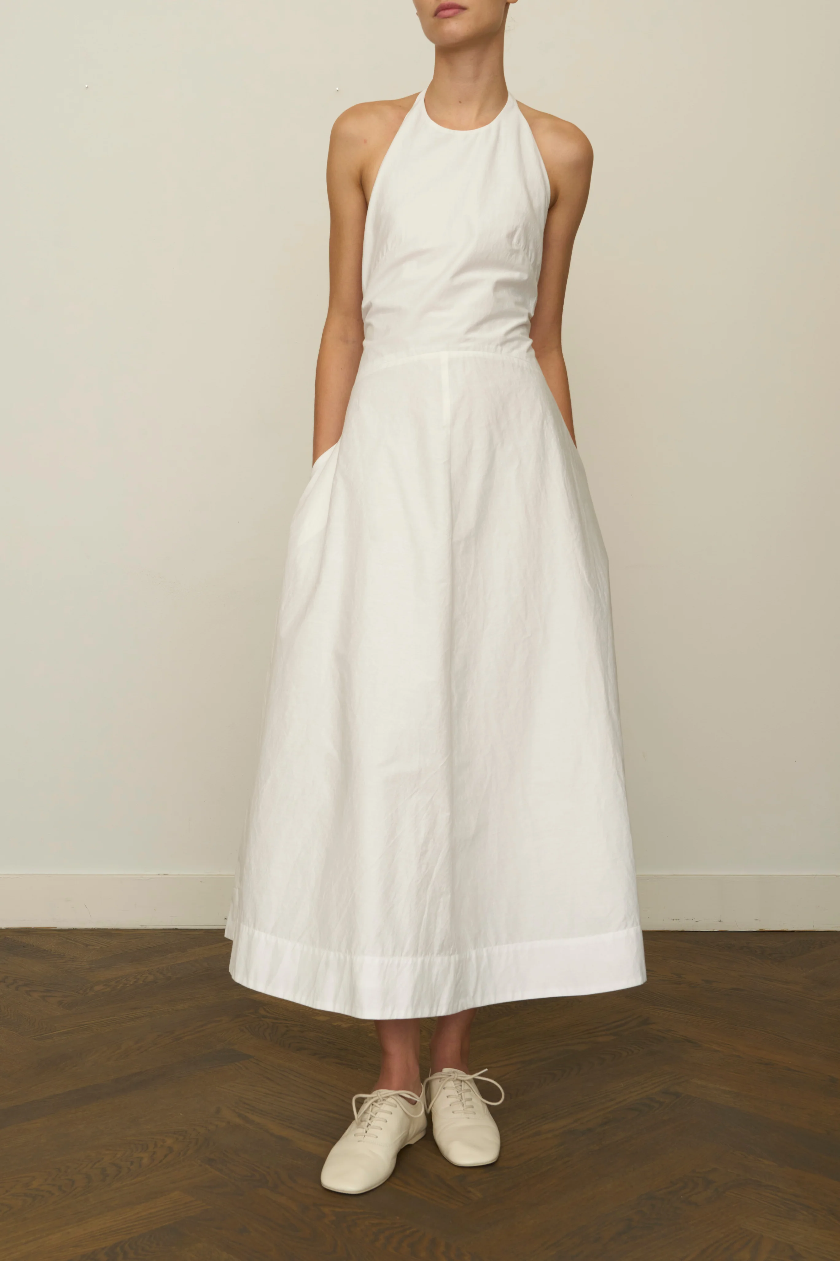 Halter Textured Cotton Dress - Image 2