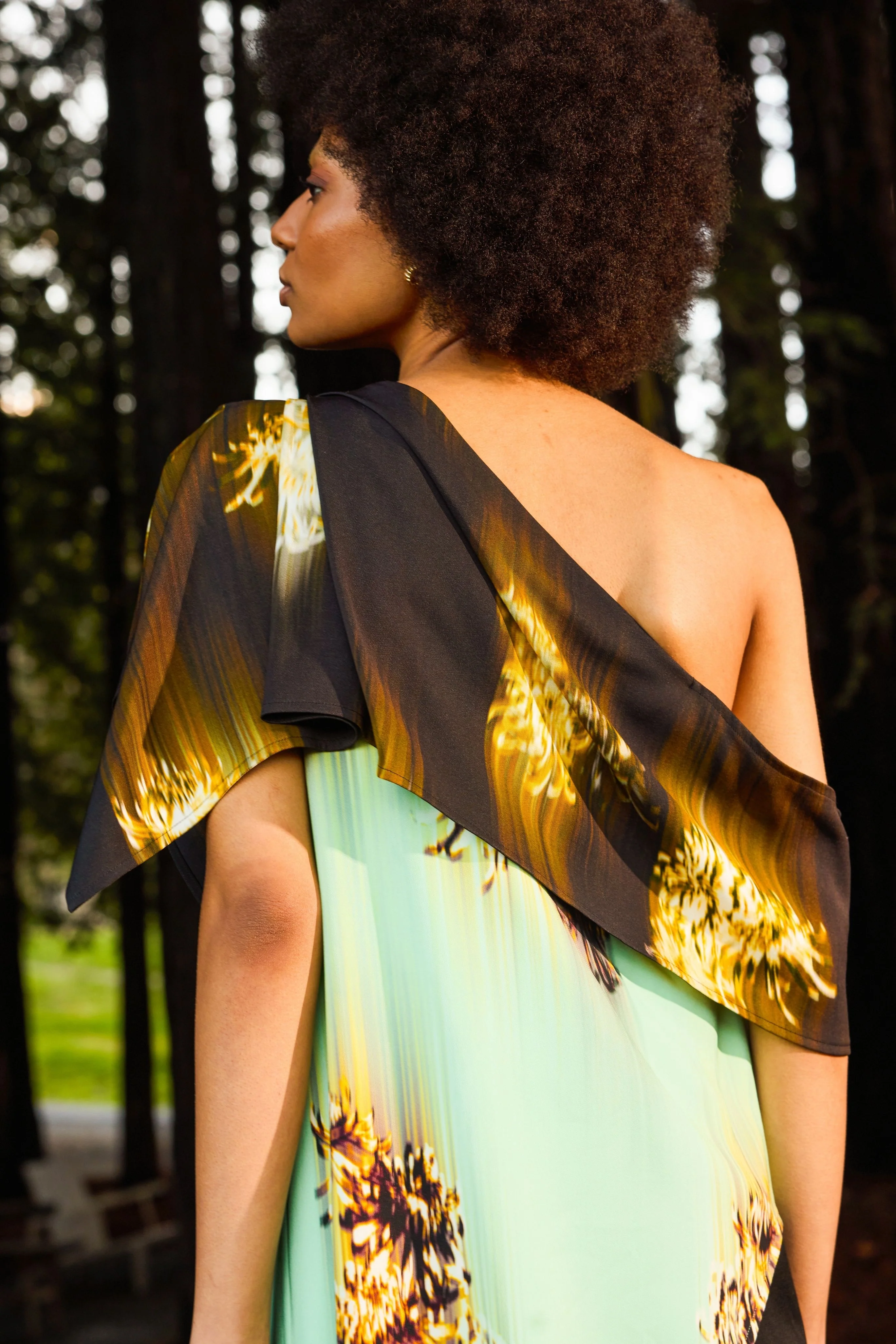 Haya Top in Printed Viscose Cady - Image 3