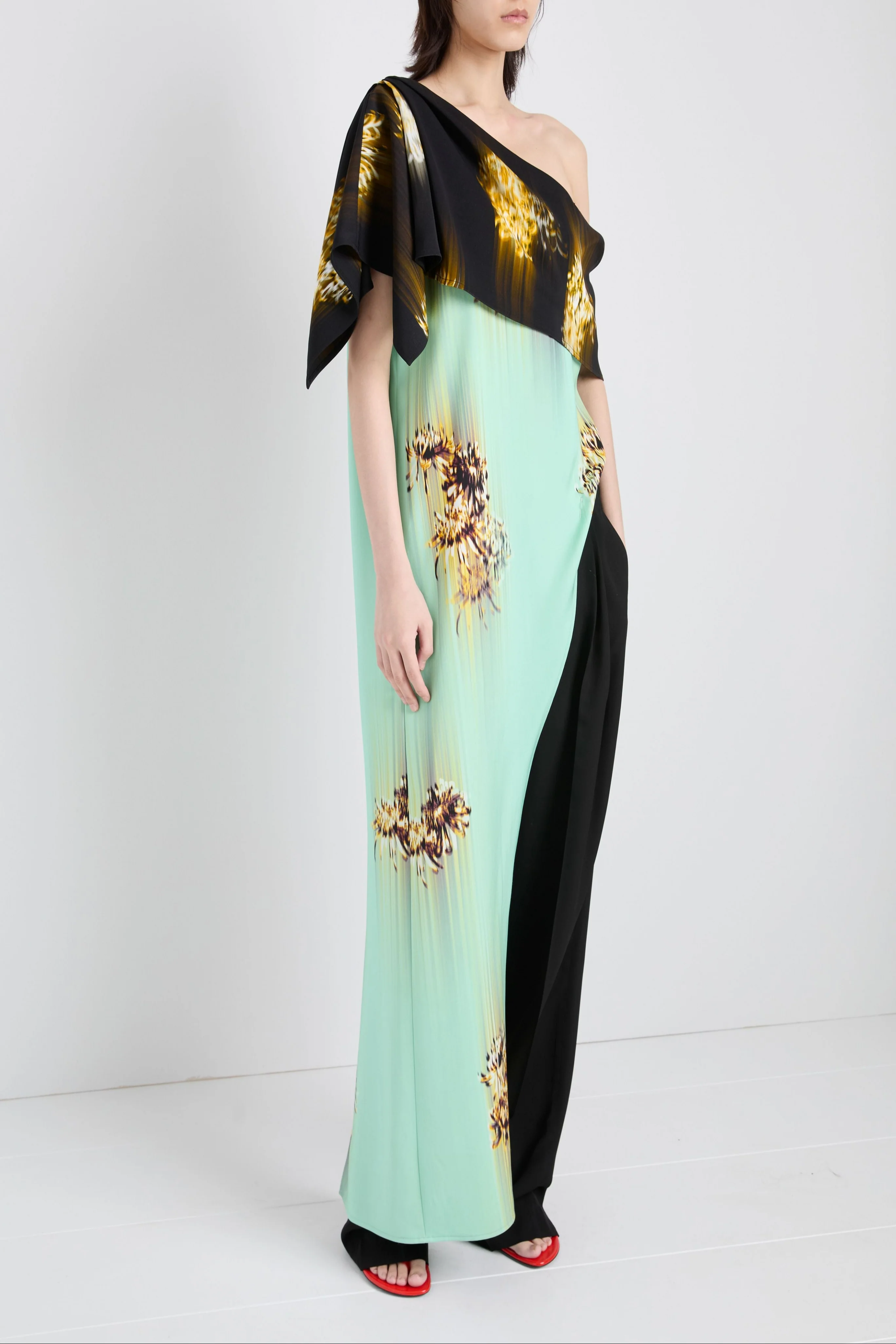 Haya Top in Printed Viscose Cady - Image 5