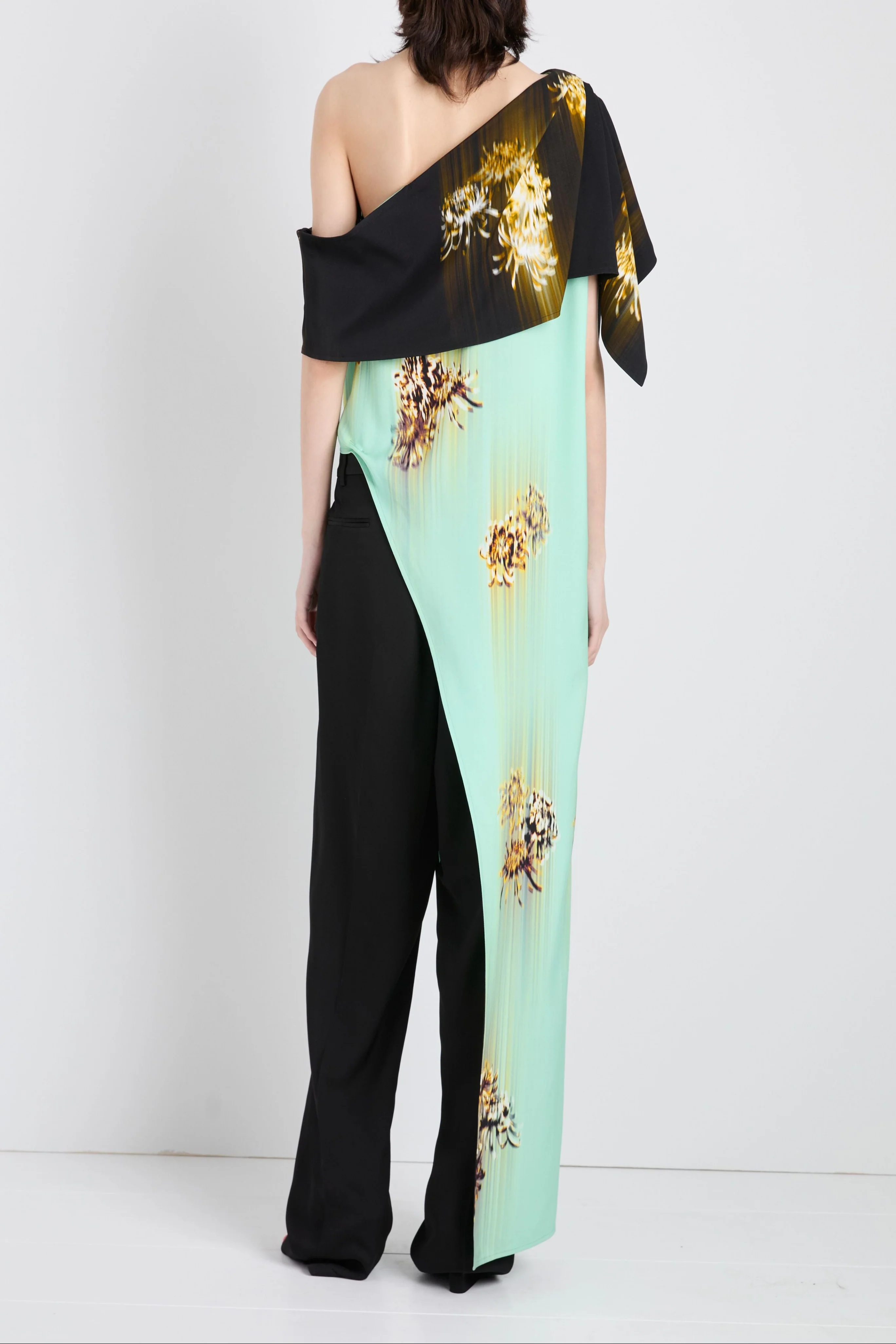 Haya Top in Printed Viscose Cady - Image 7