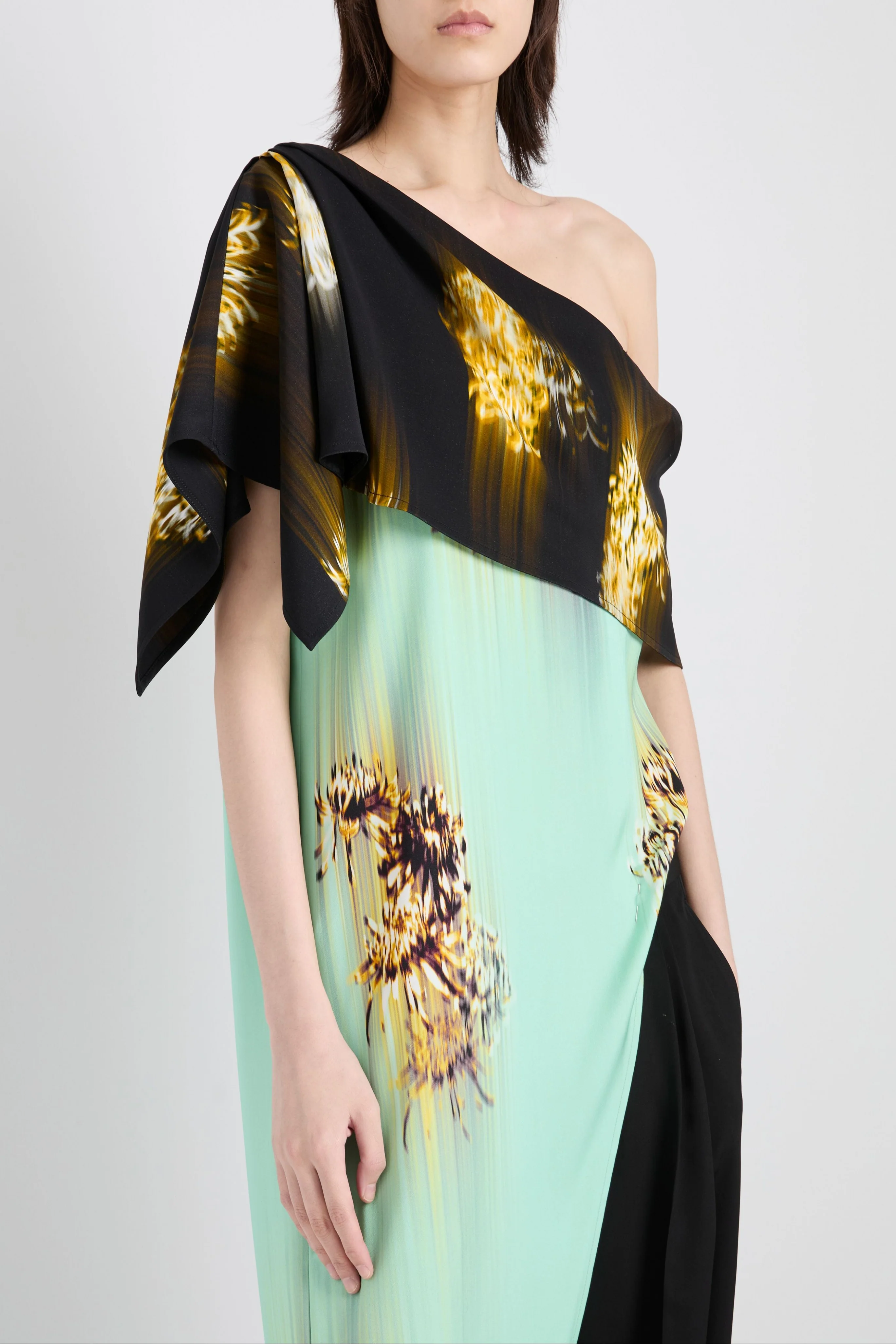Haya Top in Printed Viscose Cady - Image 8