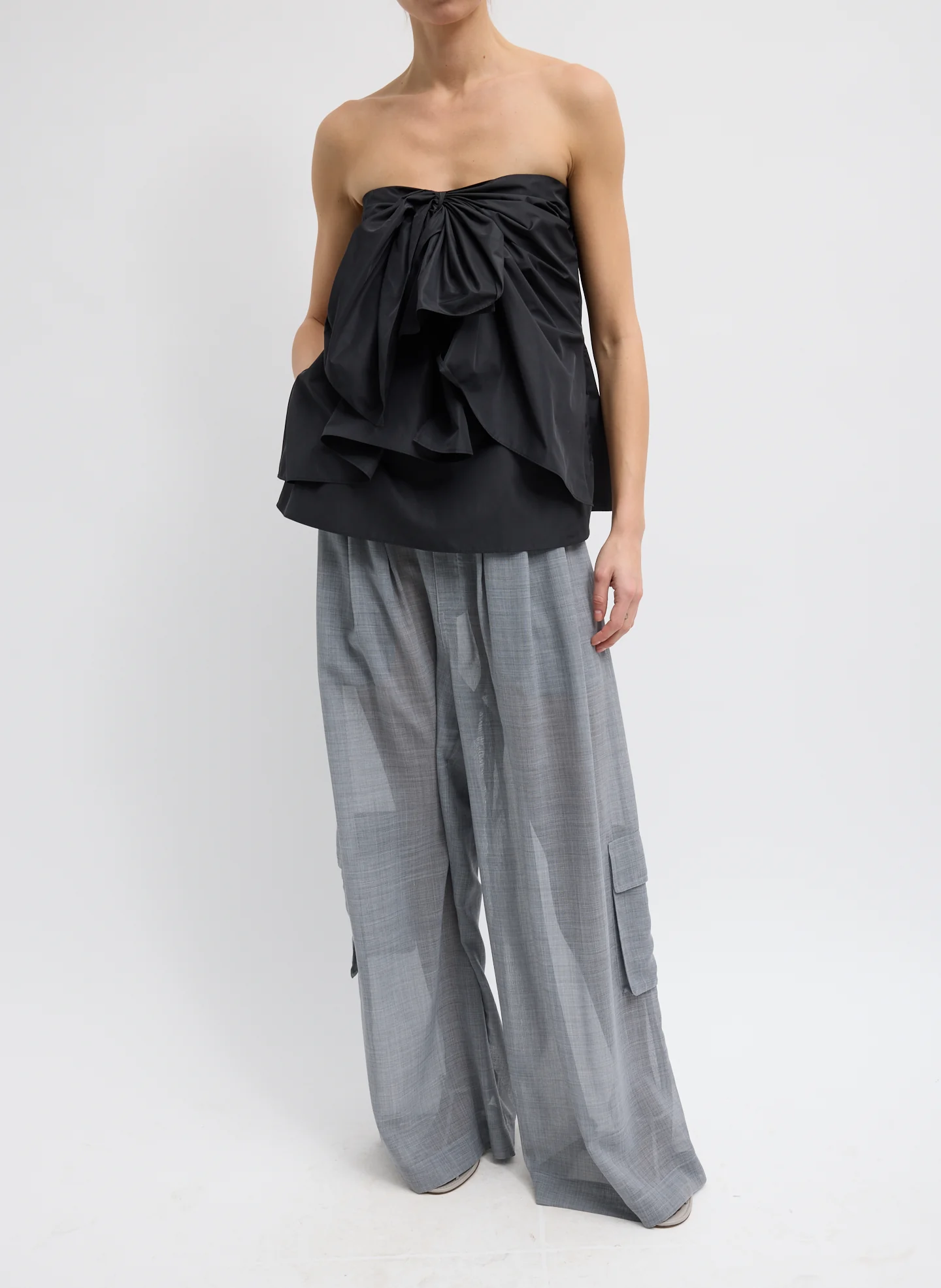 Italian Sporty Nylon Strapless Top - Image 3
