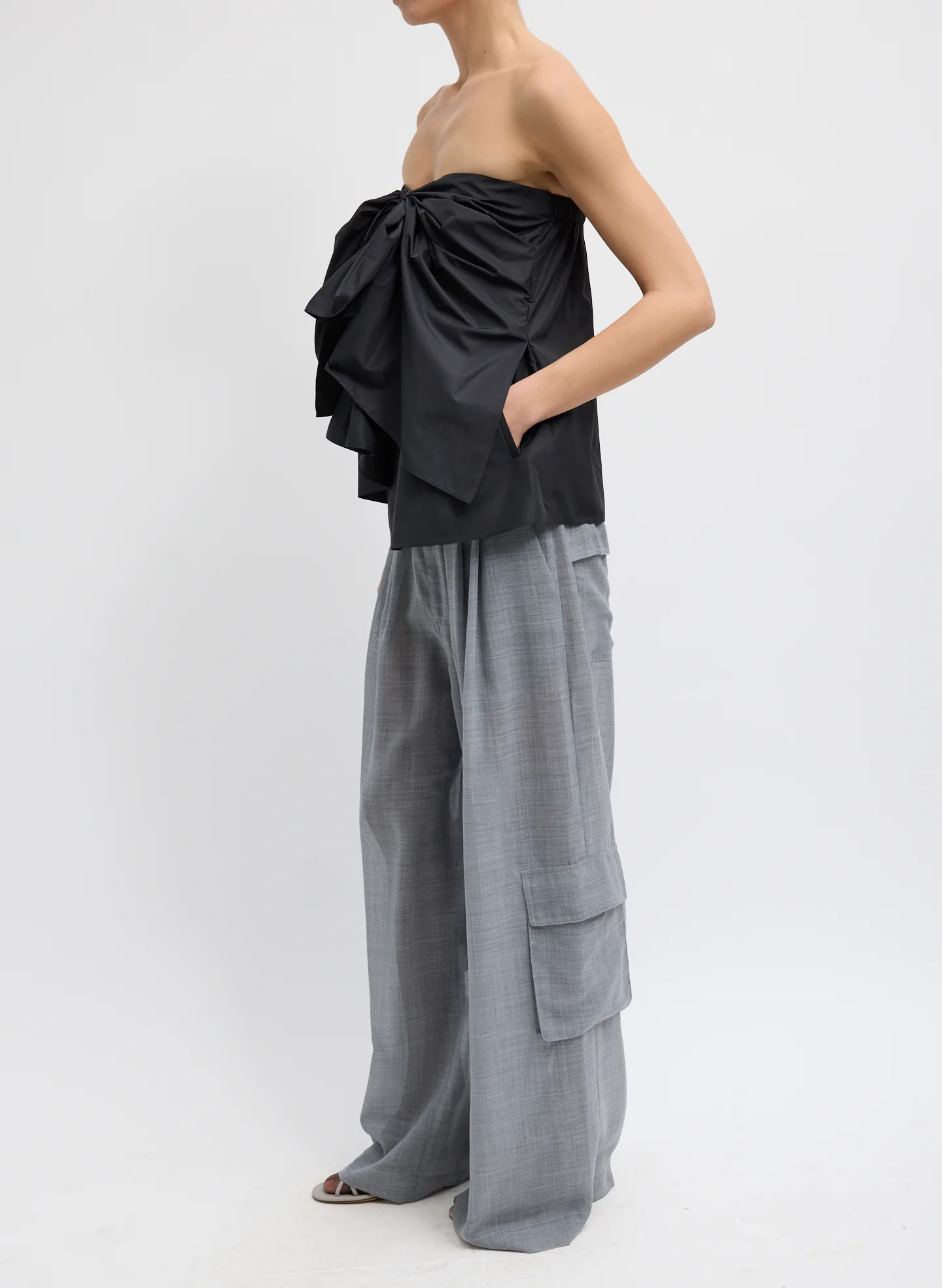 Italian Sporty Nylon Strapless Top - Image 4