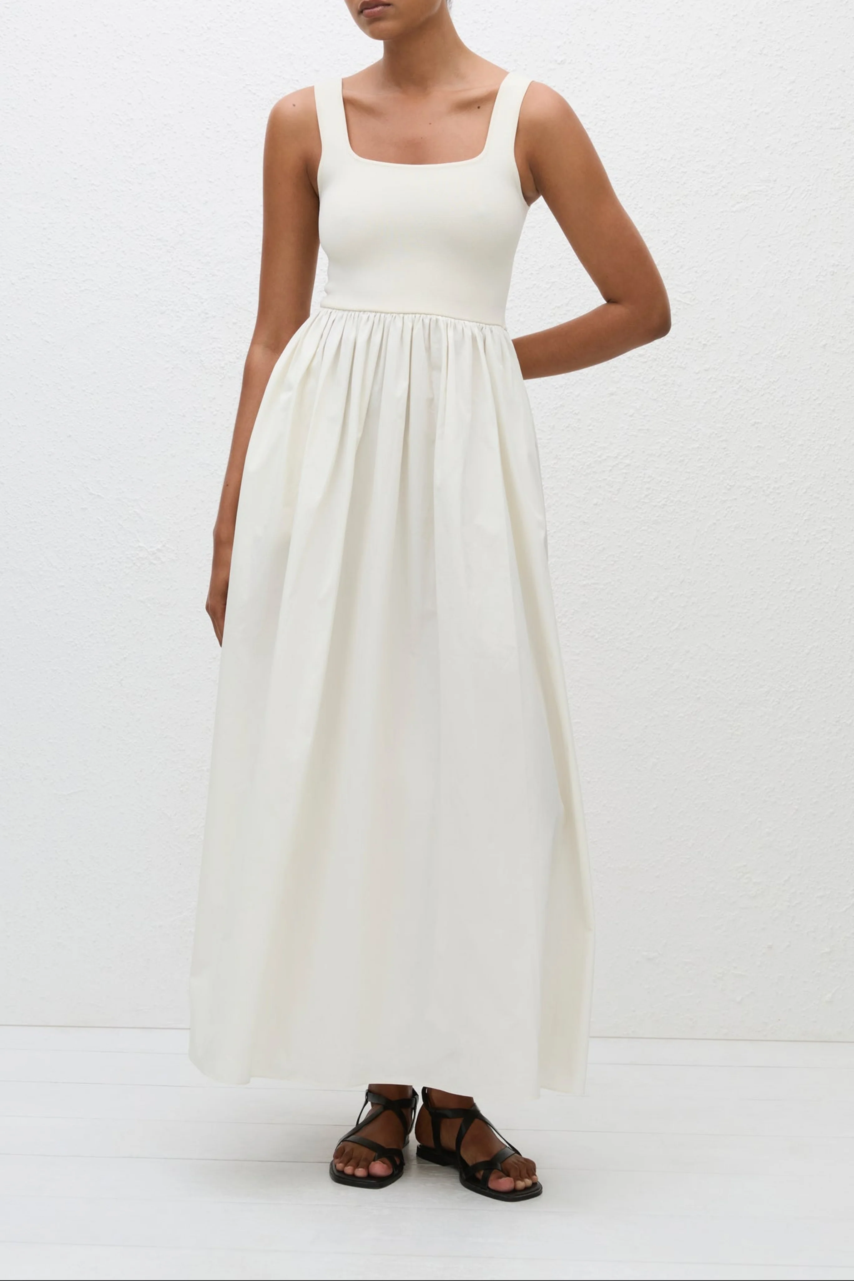 Knit And Cotton Dress - Image 2