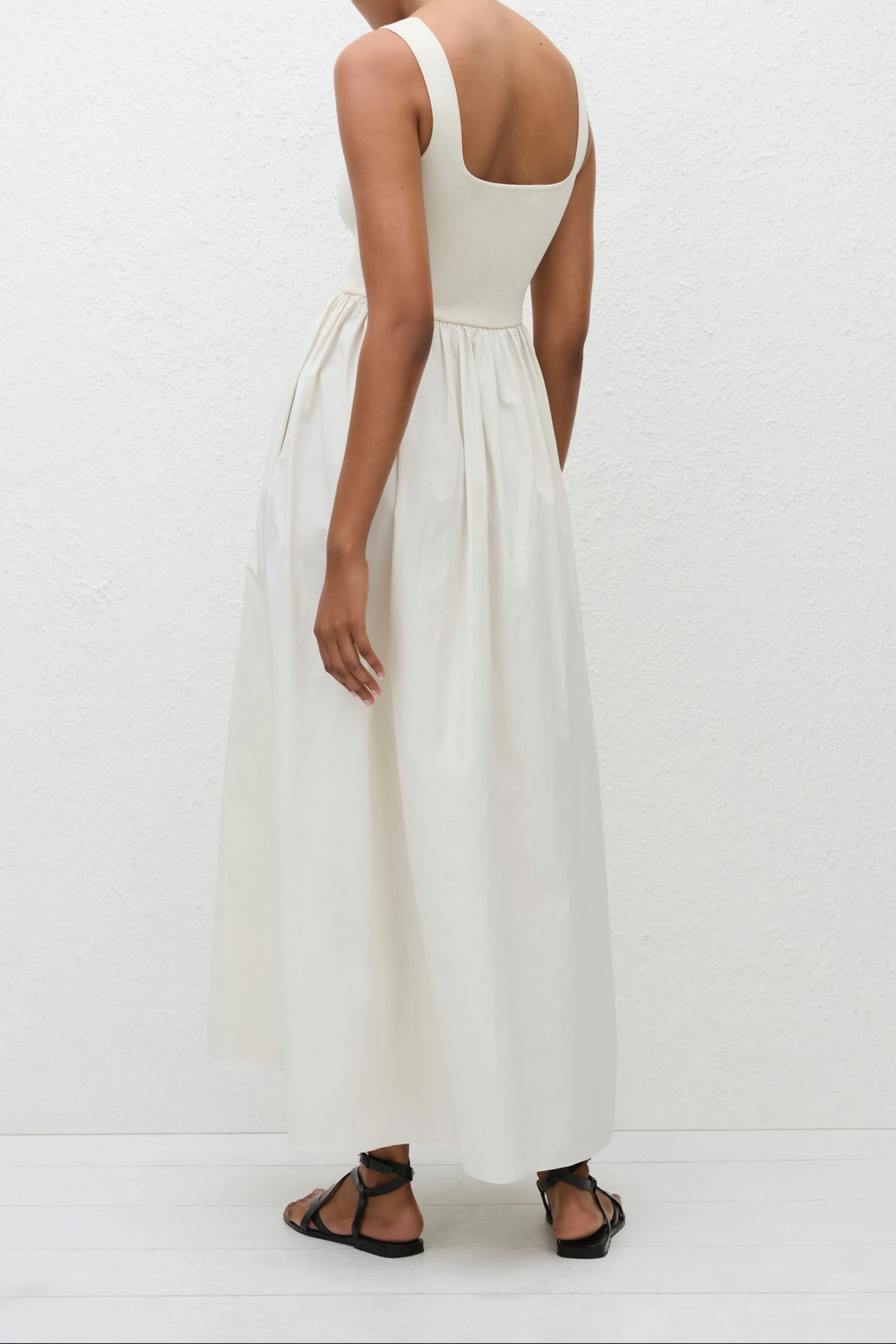 Knit And Cotton Dress - Image 5