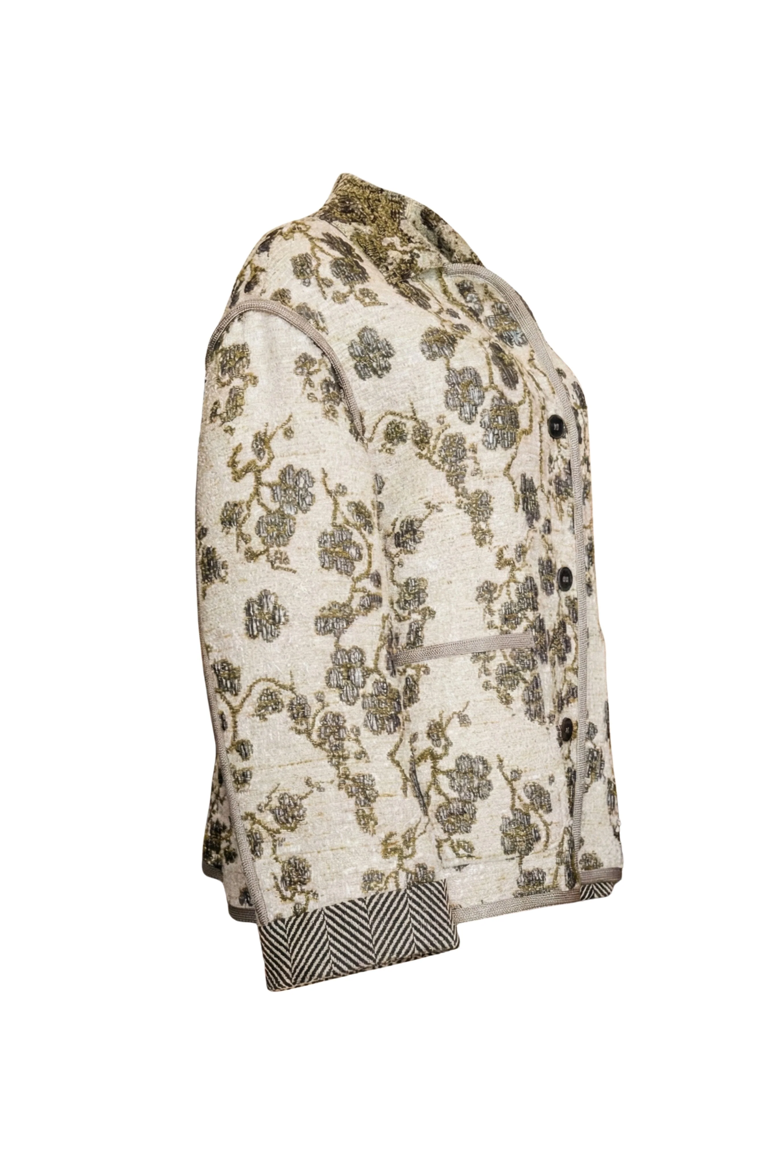 "La Lune En Fleur" Jacquard Oversized Jacket - Image 3