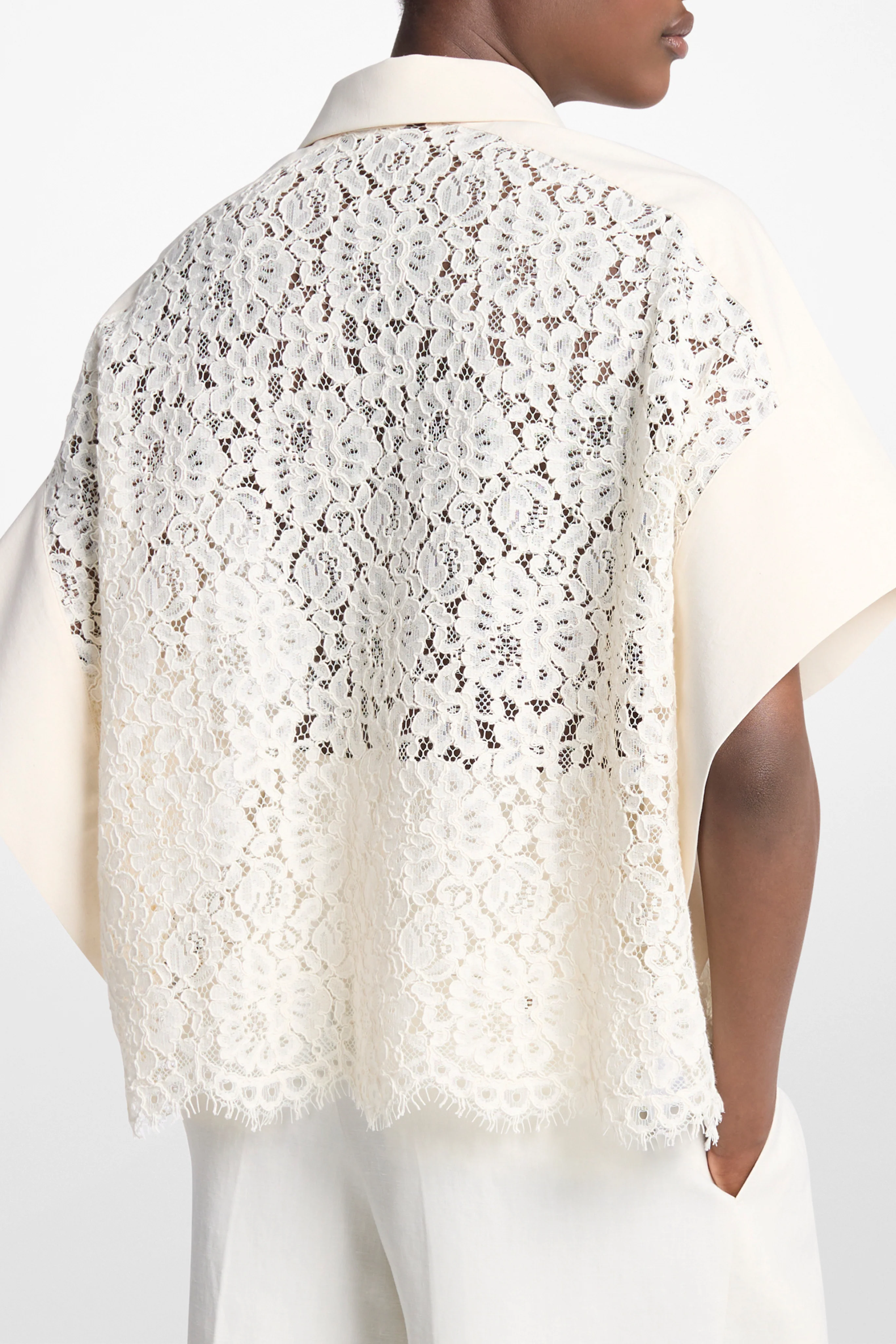 Lace Butterfly Sleeved Top - Image 3