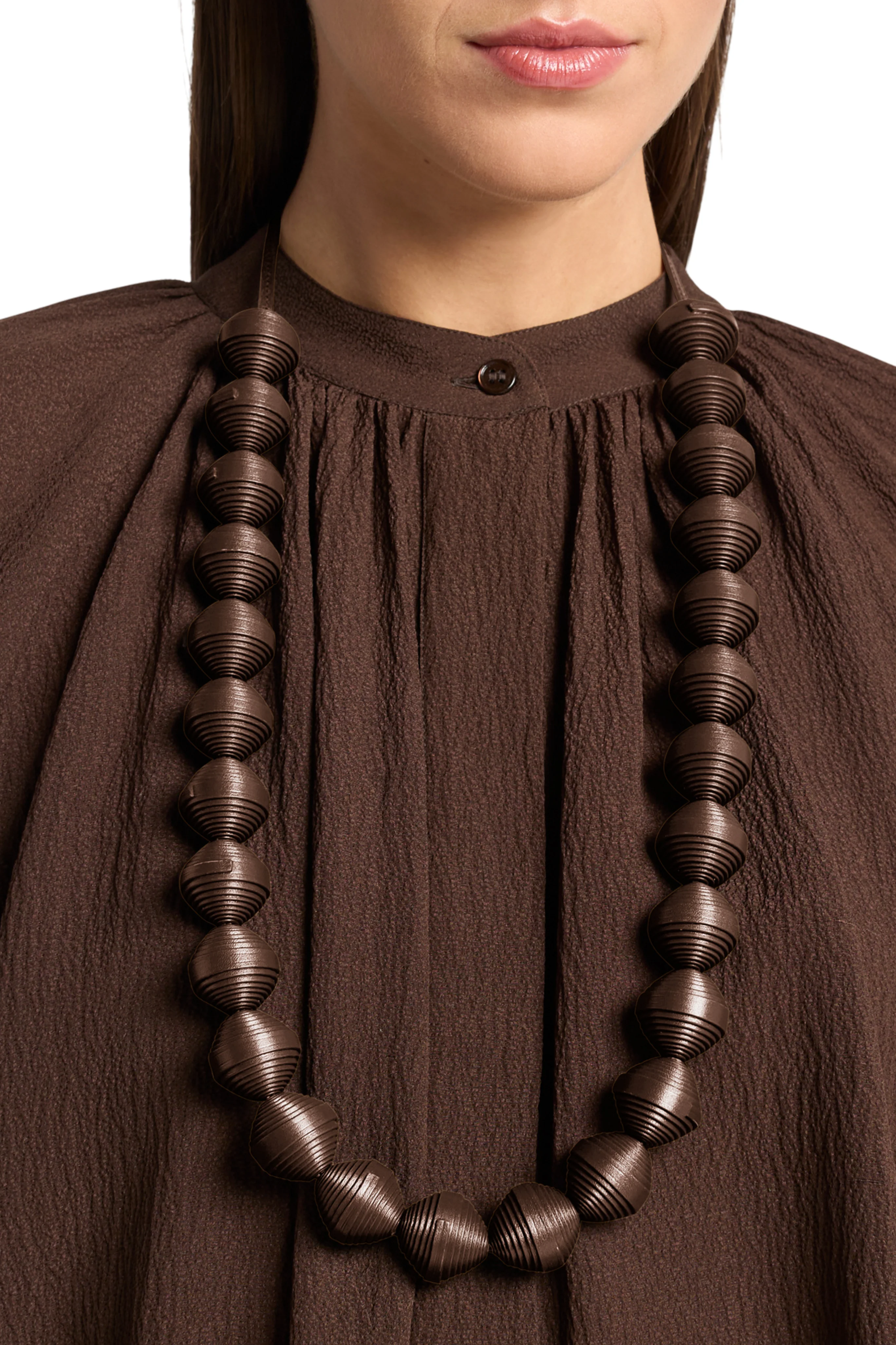 Leather Beads Necklace - Image 3