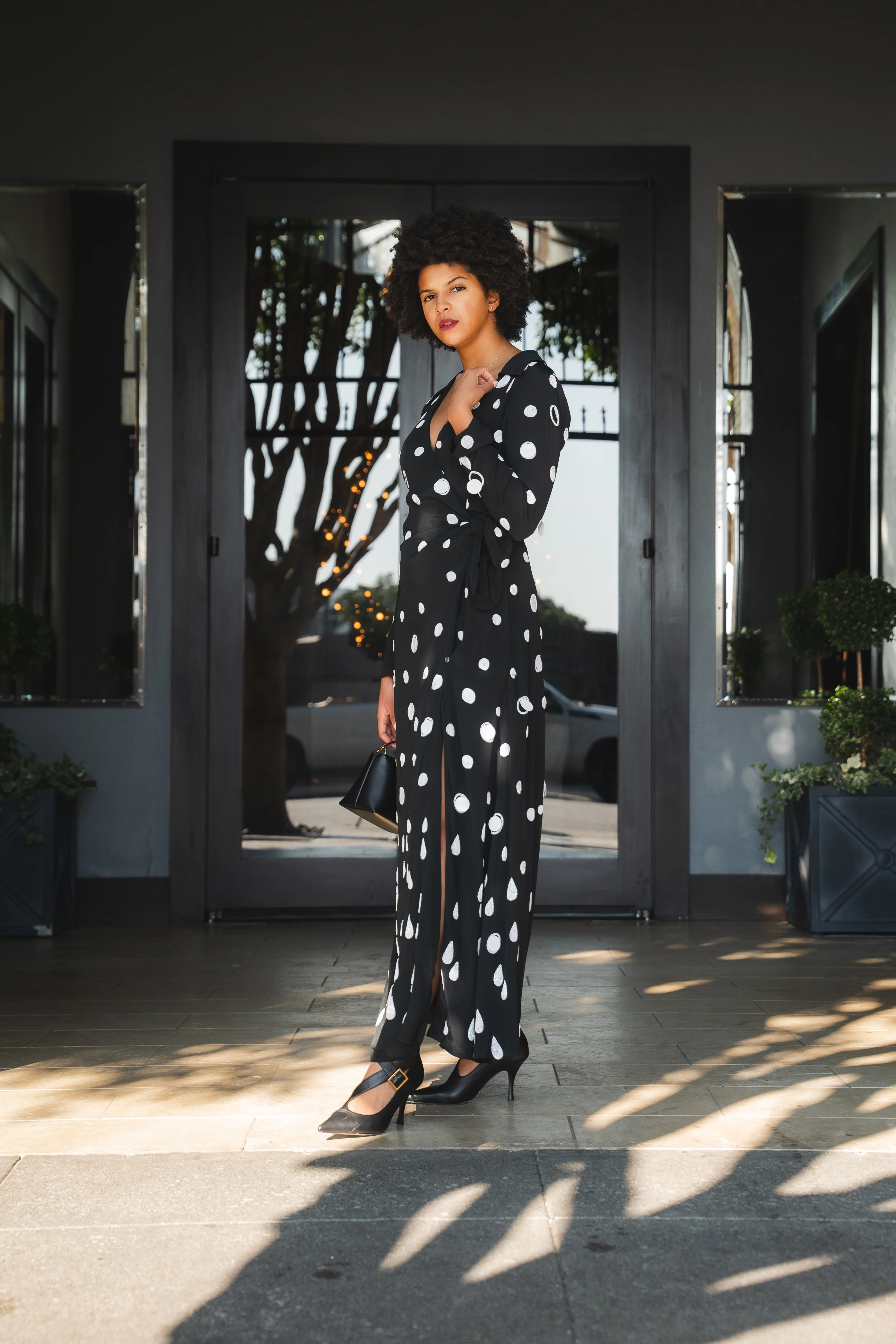 Marion Polka Embroidered Dress - Image 2