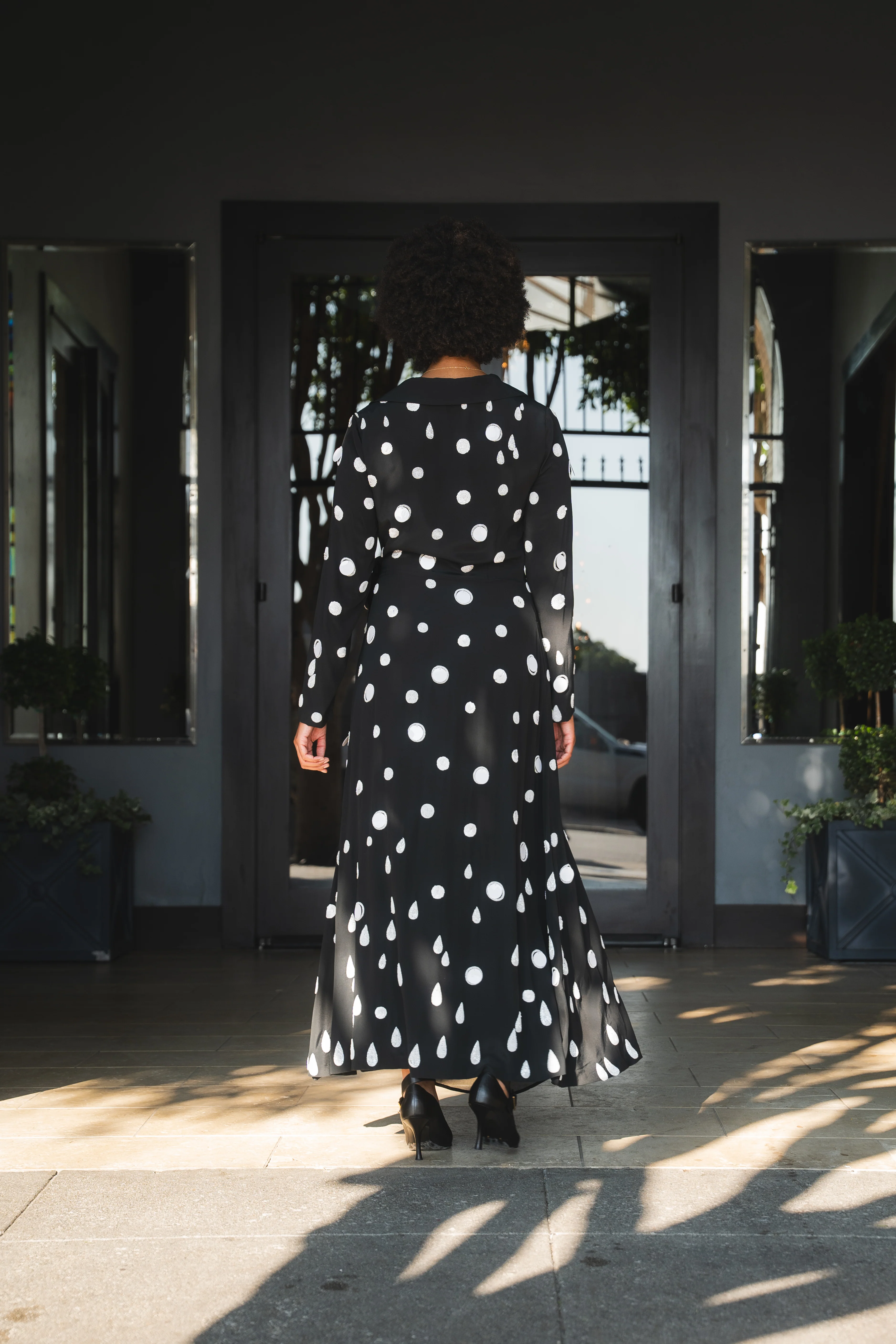 Marion Polka Embroidered Dress - Image 4