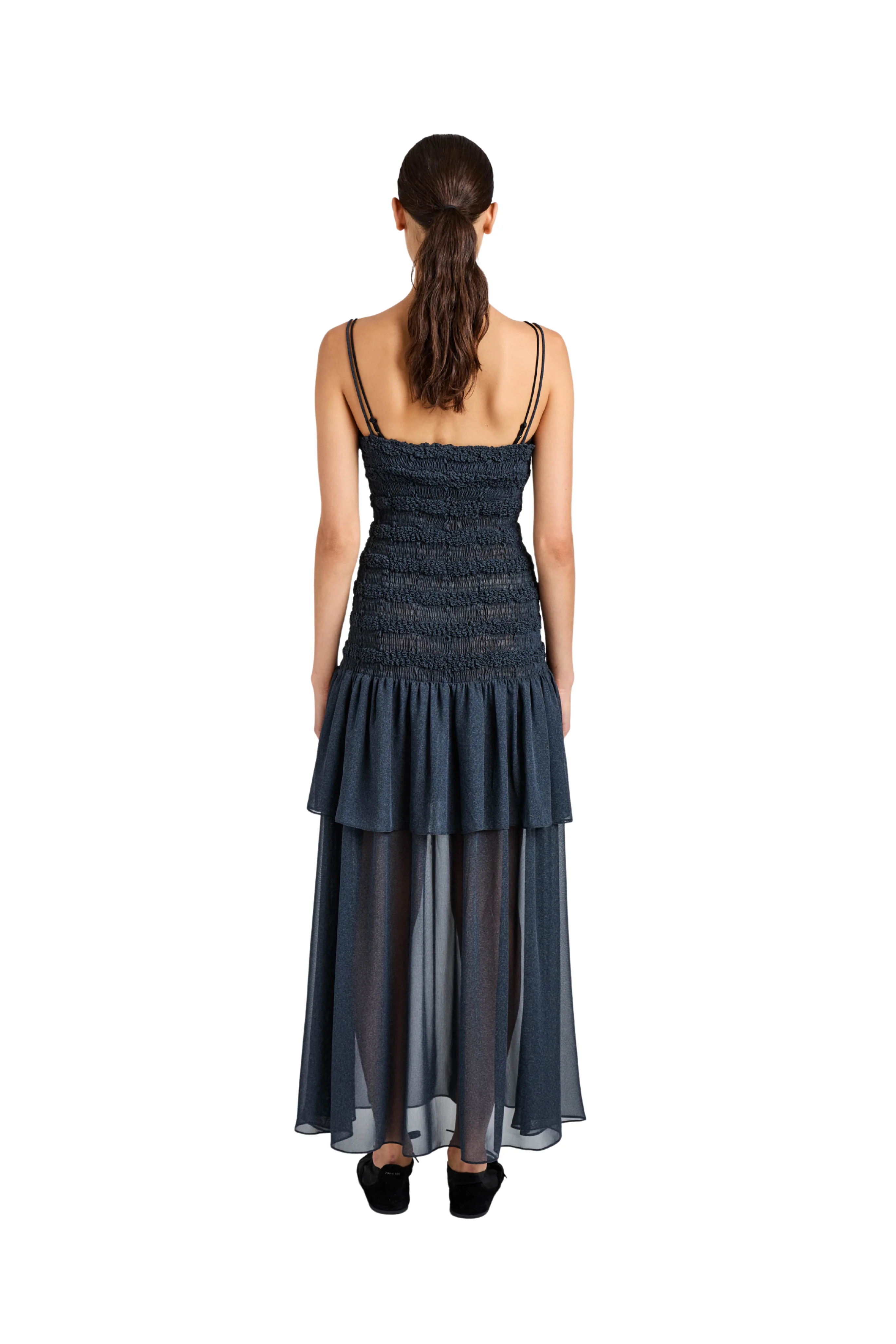 Michal Dress In Melange Georgette - Image 4