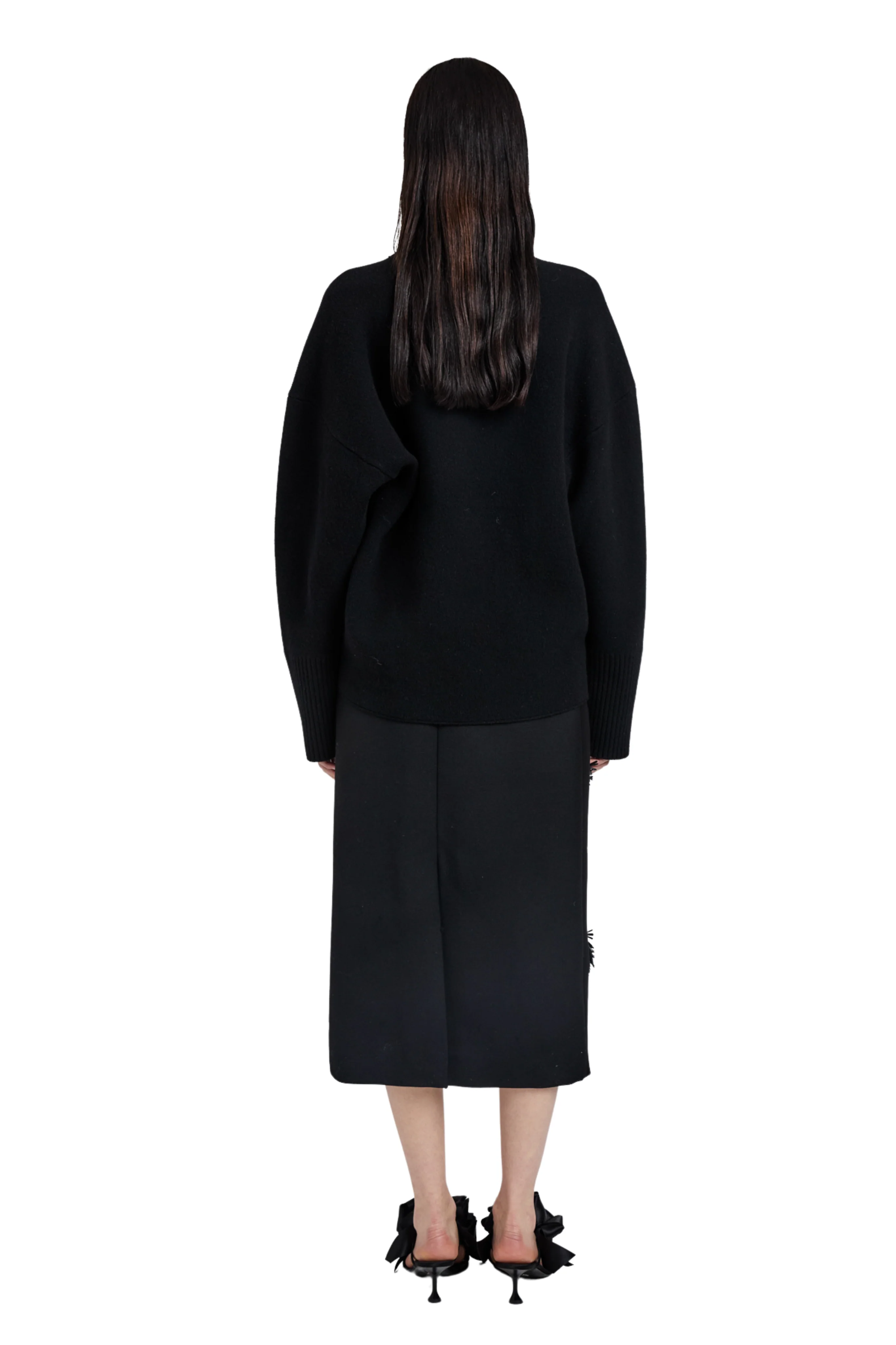 Moira Skirt in Embroidered Compact Crepe - Image 3