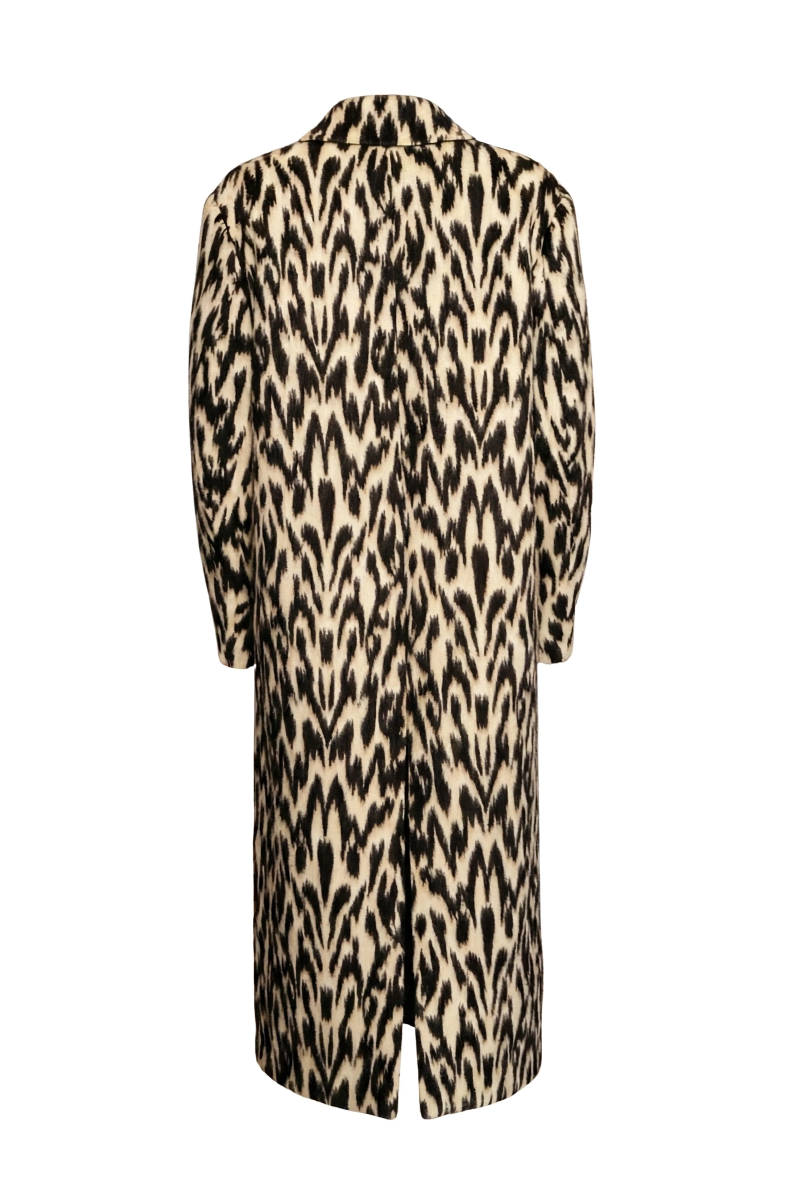 "Moiree" Jacquard Long Coat - Image 3