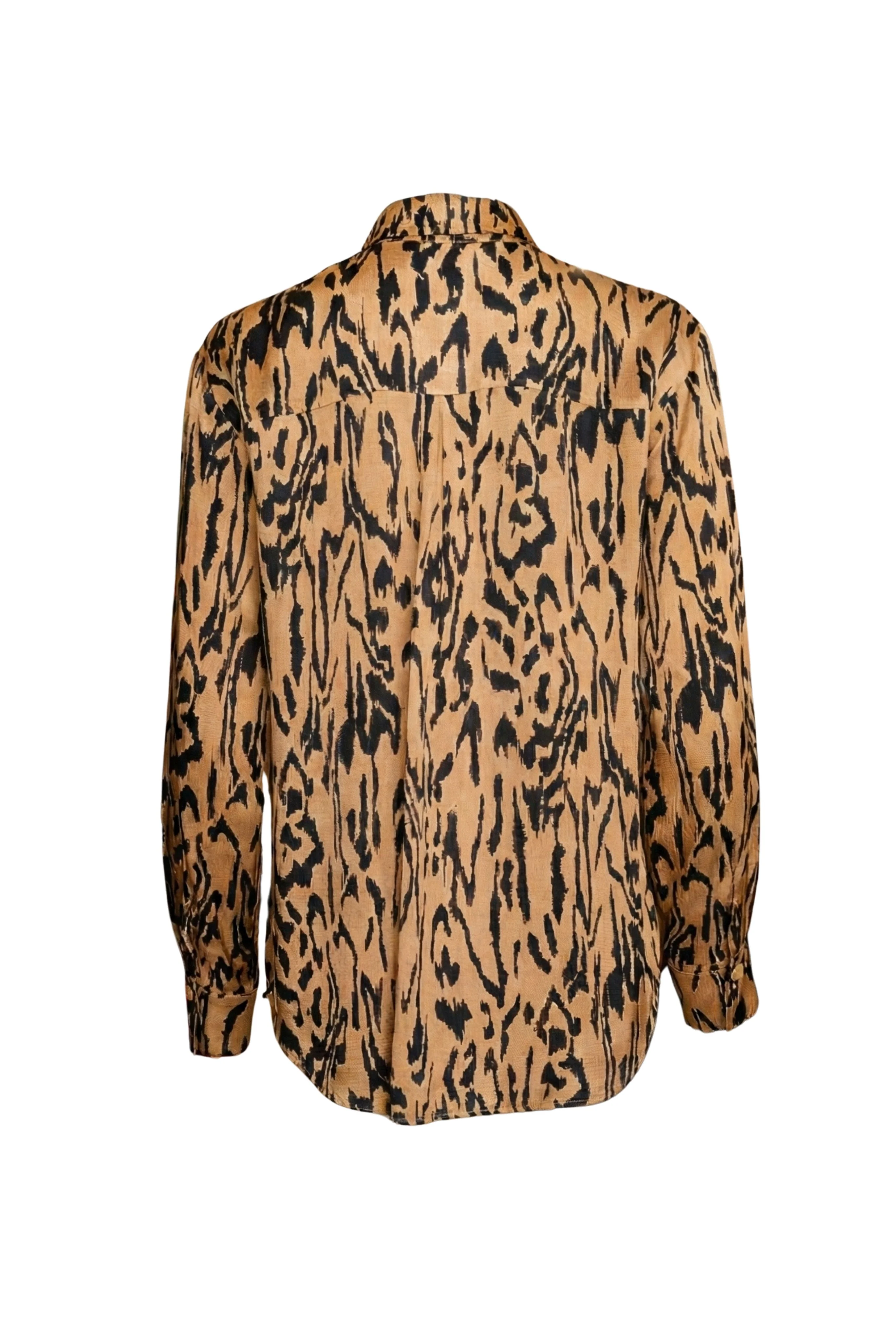 "Moiree" Print Satin Oversized Shirt - Image 3