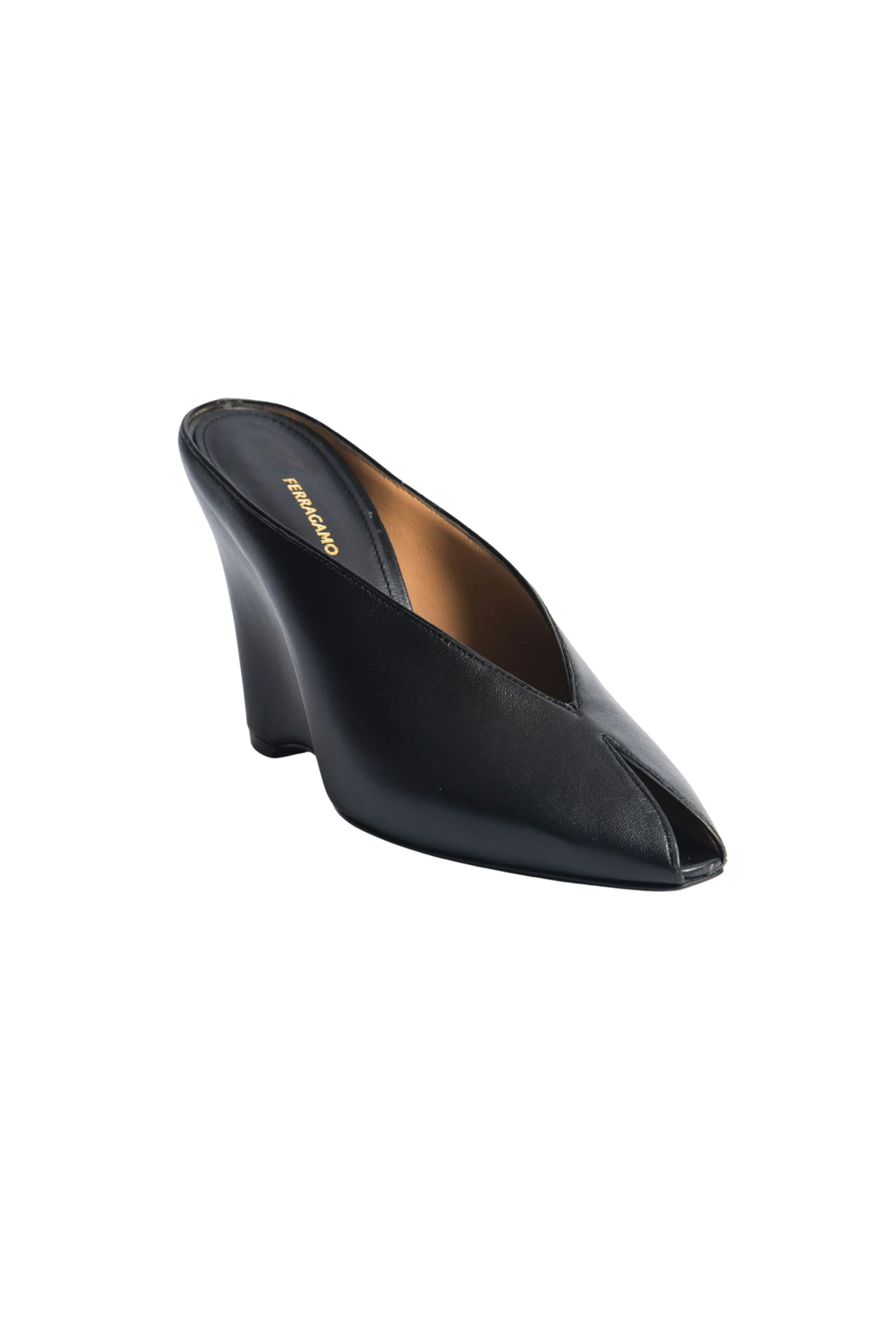 Mule Wedge in Black - Image 4