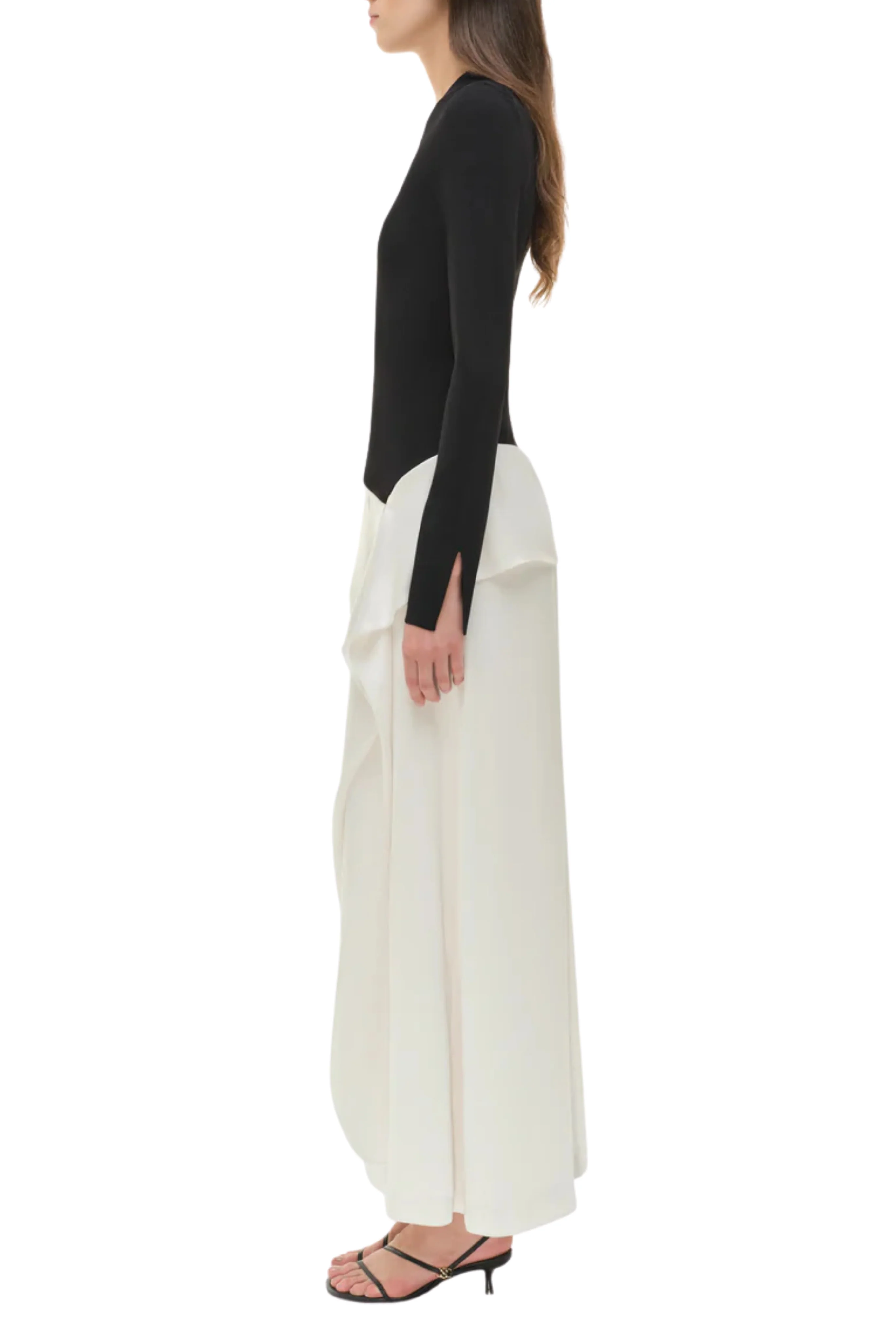 Ornella Knit Satin Midi Dress - Image 3