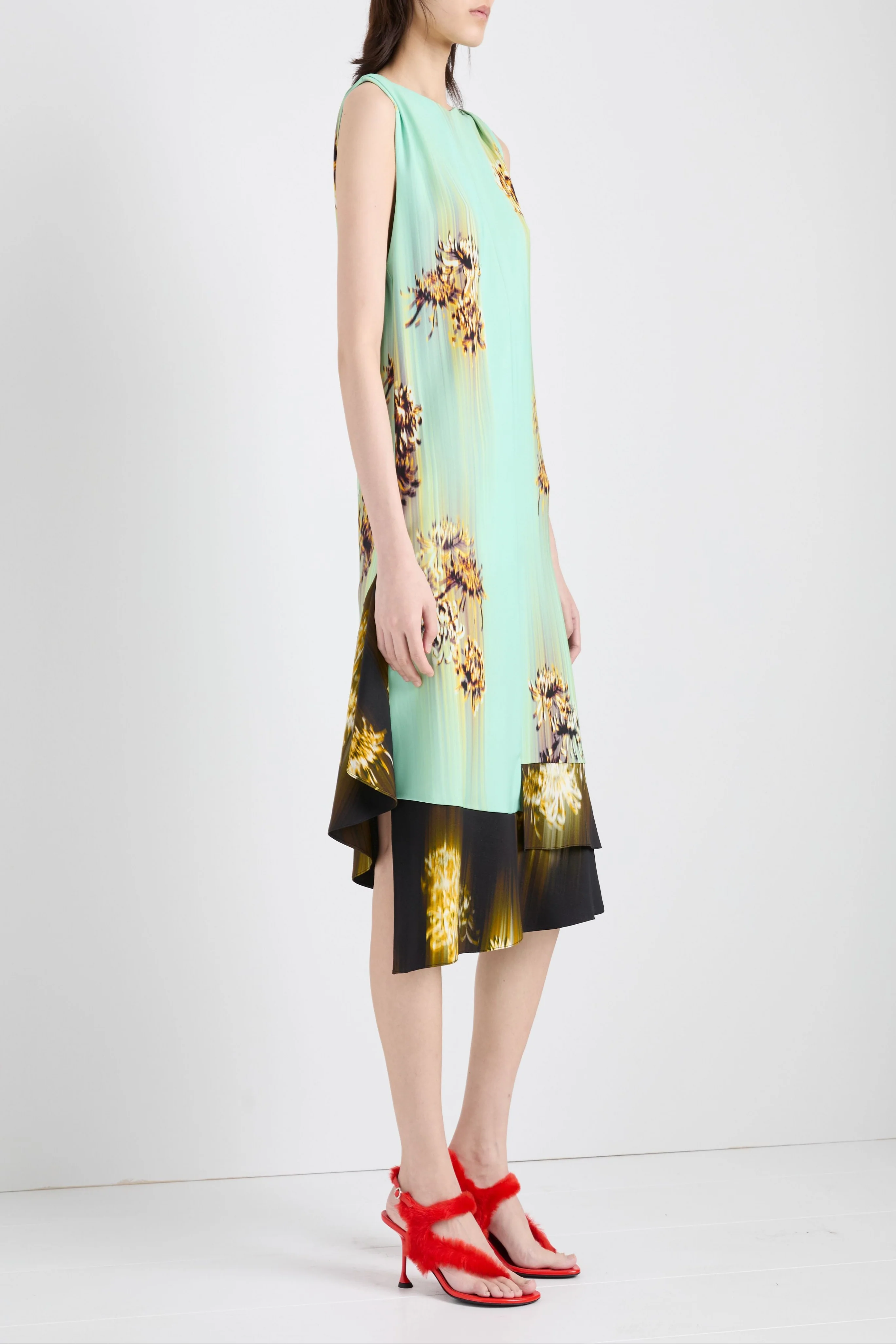 Rhetta Dress in Printed Viscose Cady - Image 3