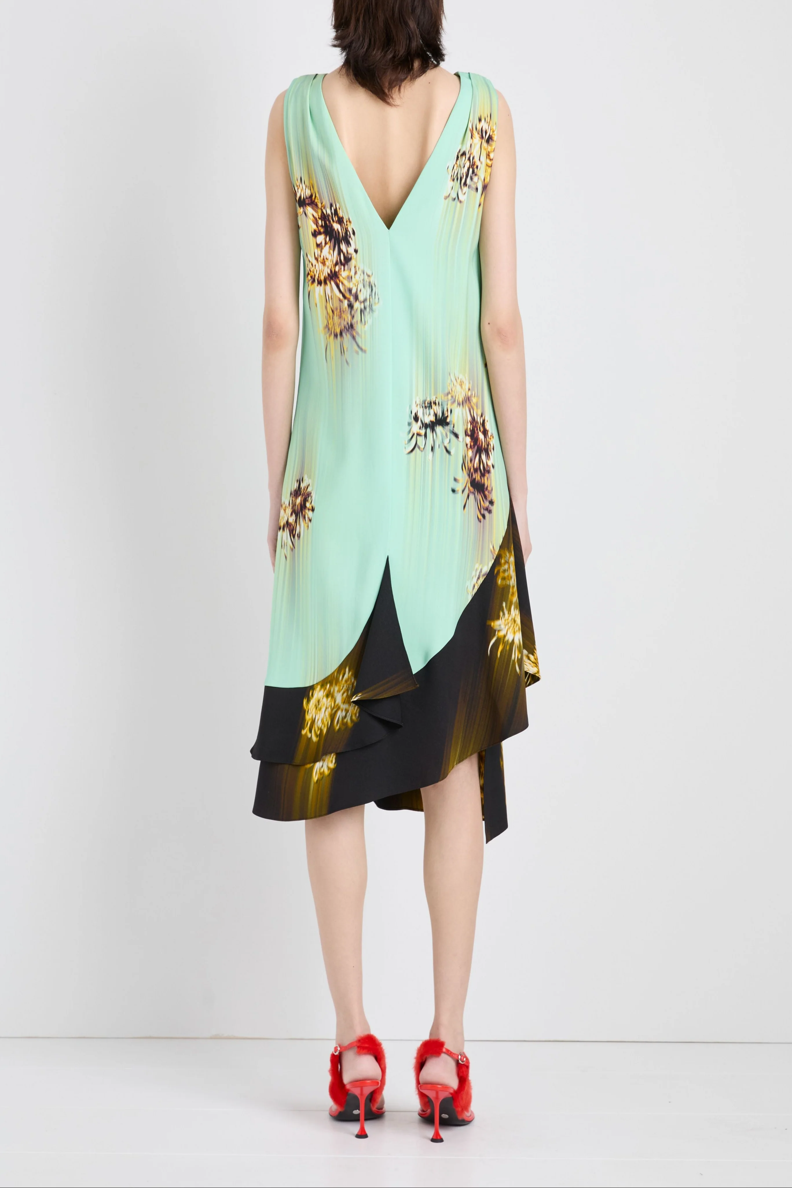 Rhetta Dress in Printed Viscose Cady - Image 5