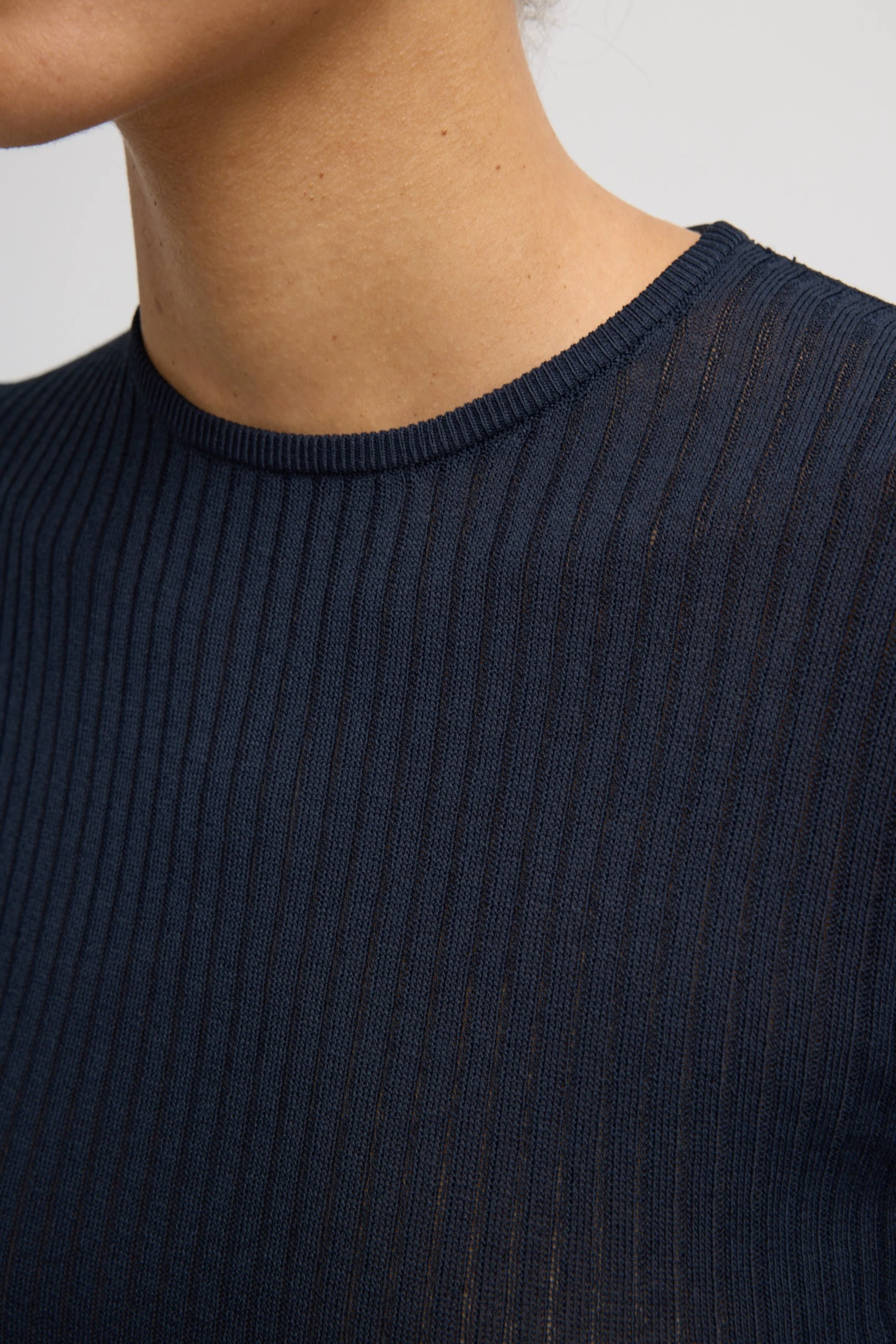 Ribbed Sweater Crewneck Pullover - Image 4