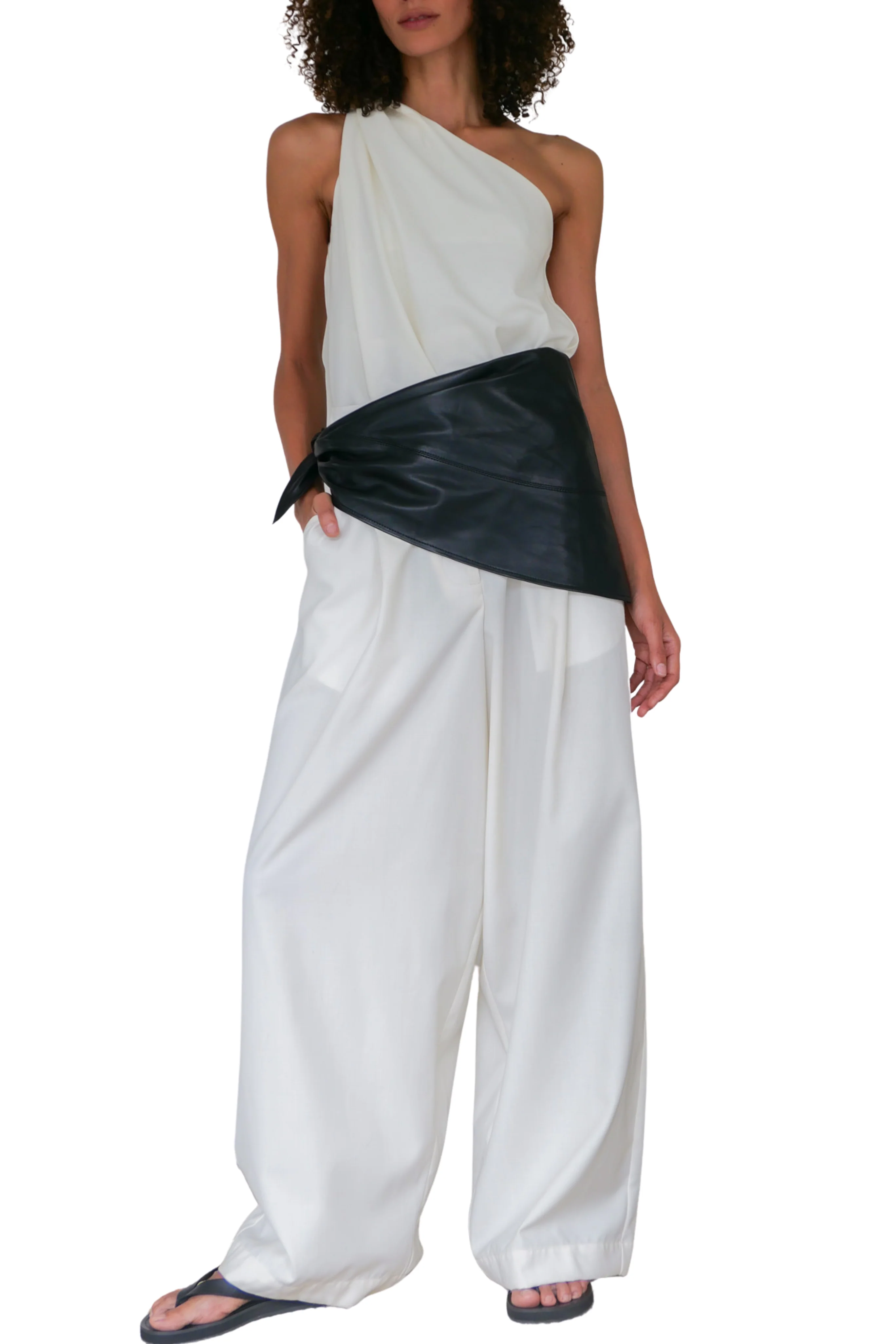 Scarf Belt in Black - Image 2