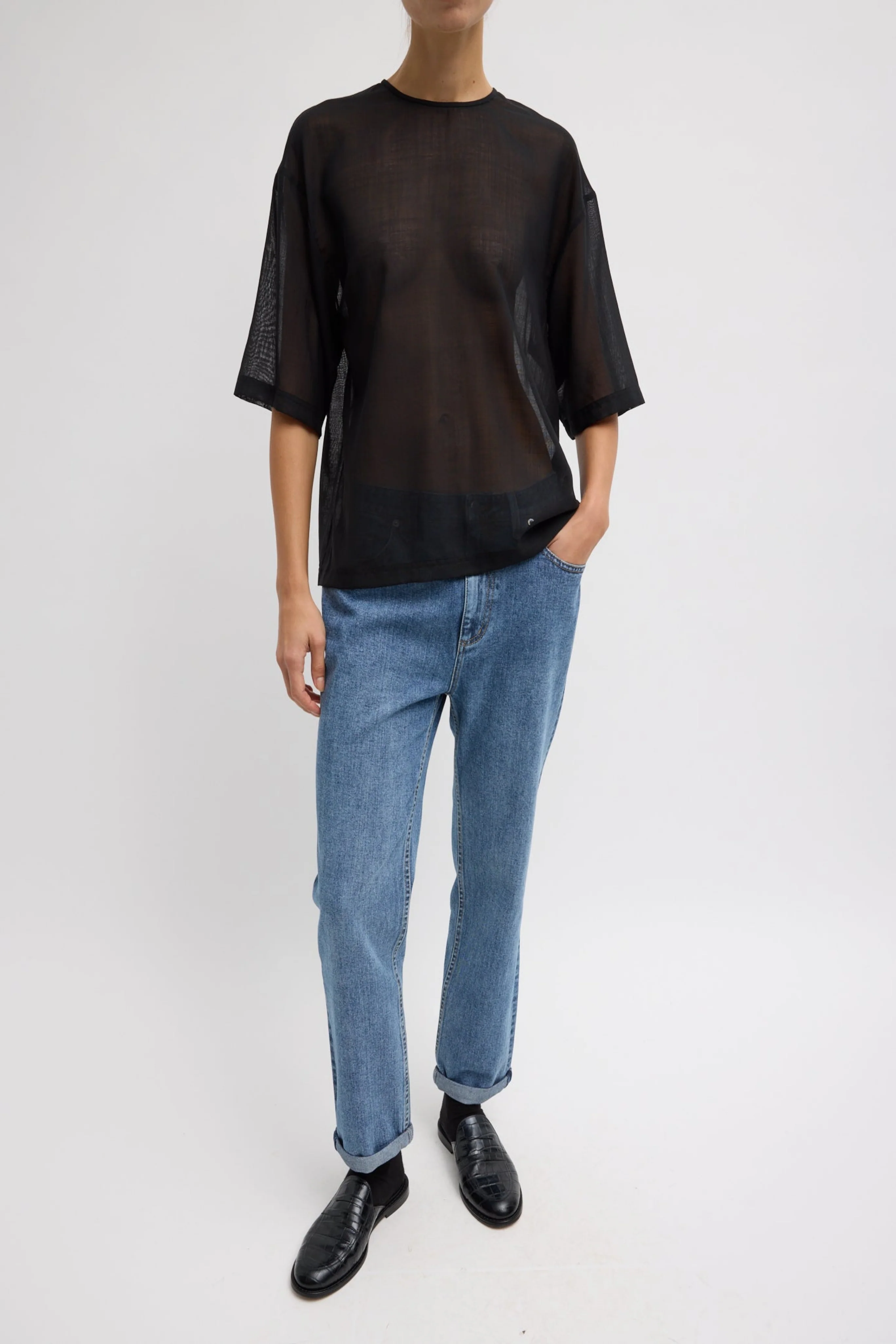 Sheer Wool Gauze Easy T - Image 3