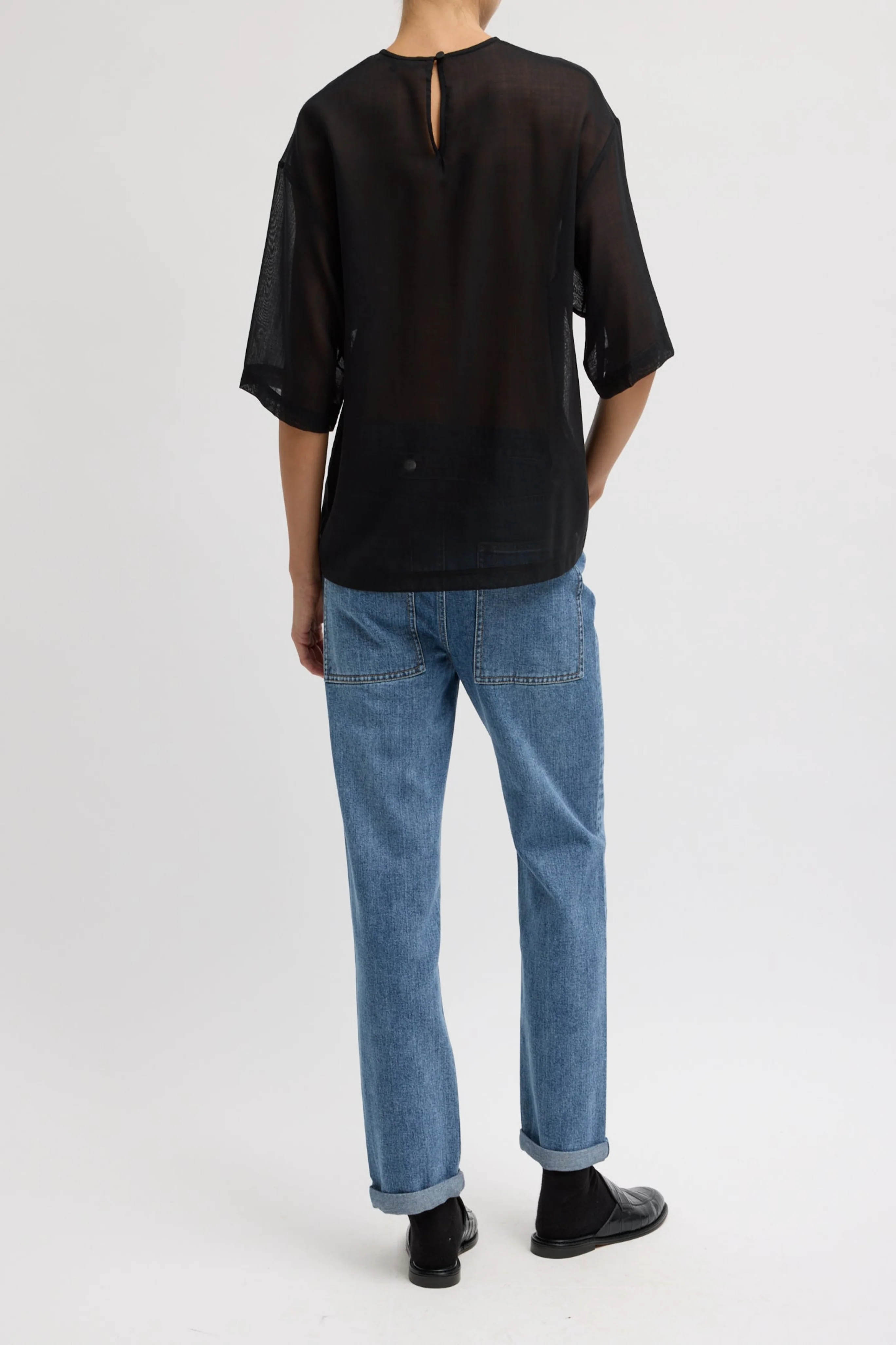 Sheer Wool Gauze Easy T - Image 4
