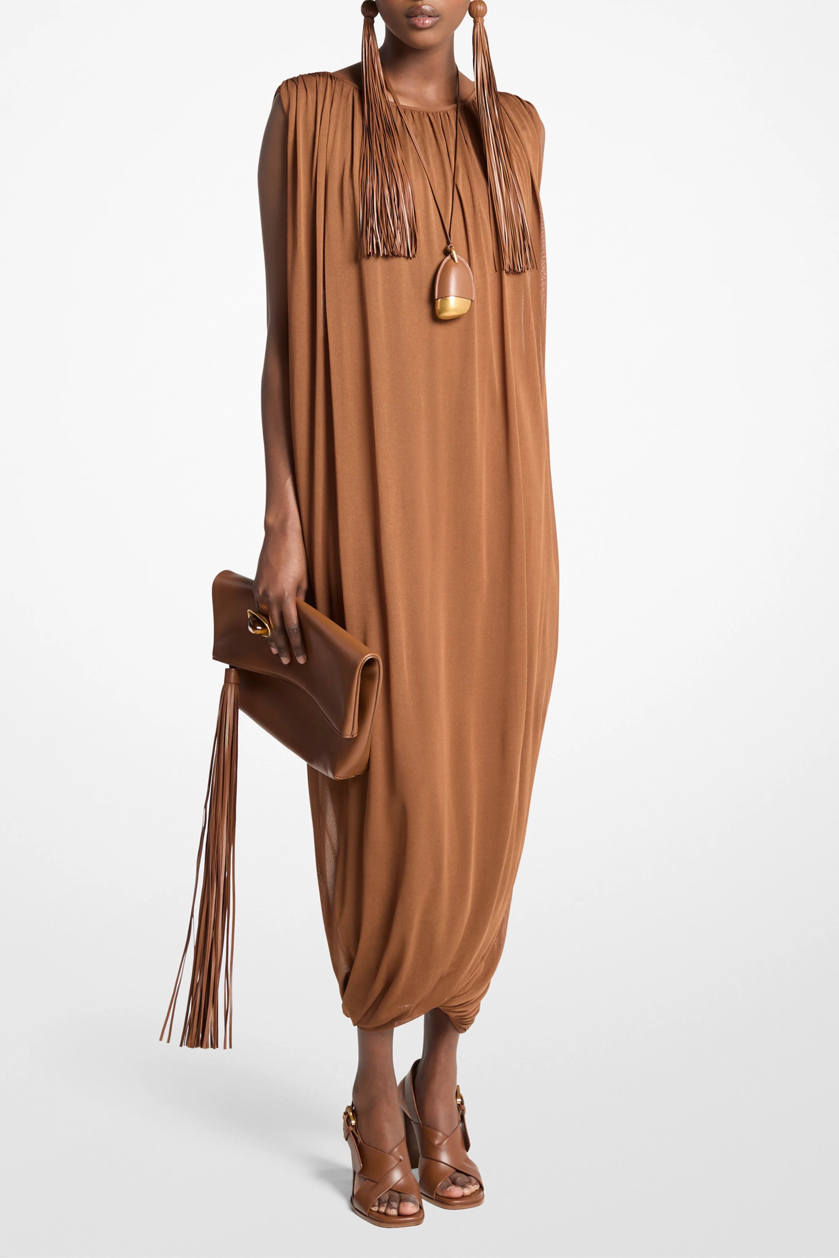 Sleeveless Draped Dress - Image 2