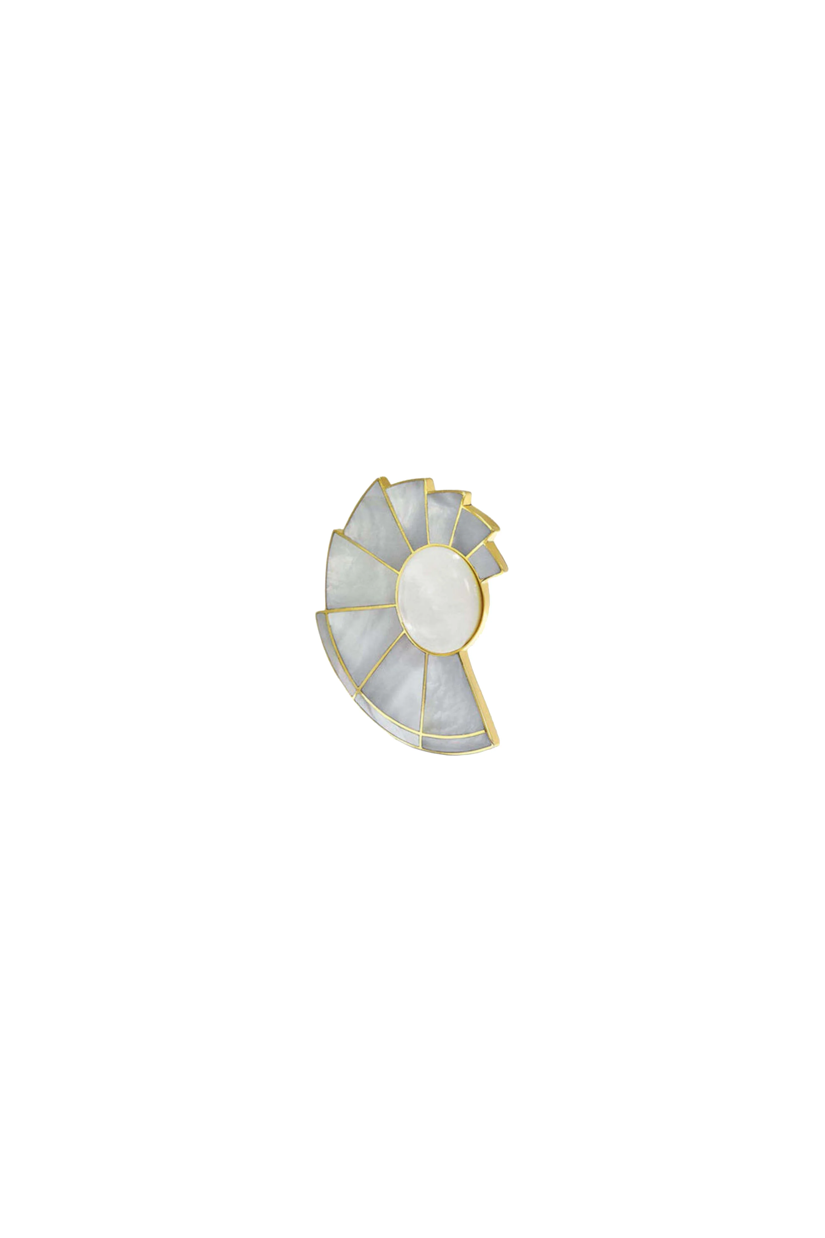 Nautilus Fan Mother of Pearl Earrings - Image 3
